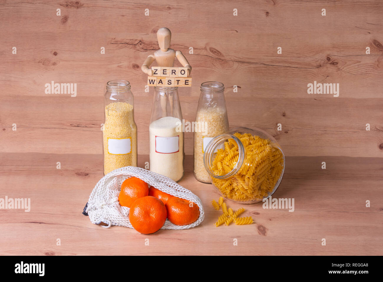 Zero Waste, plastic free, Minimalist, food Stock Photo