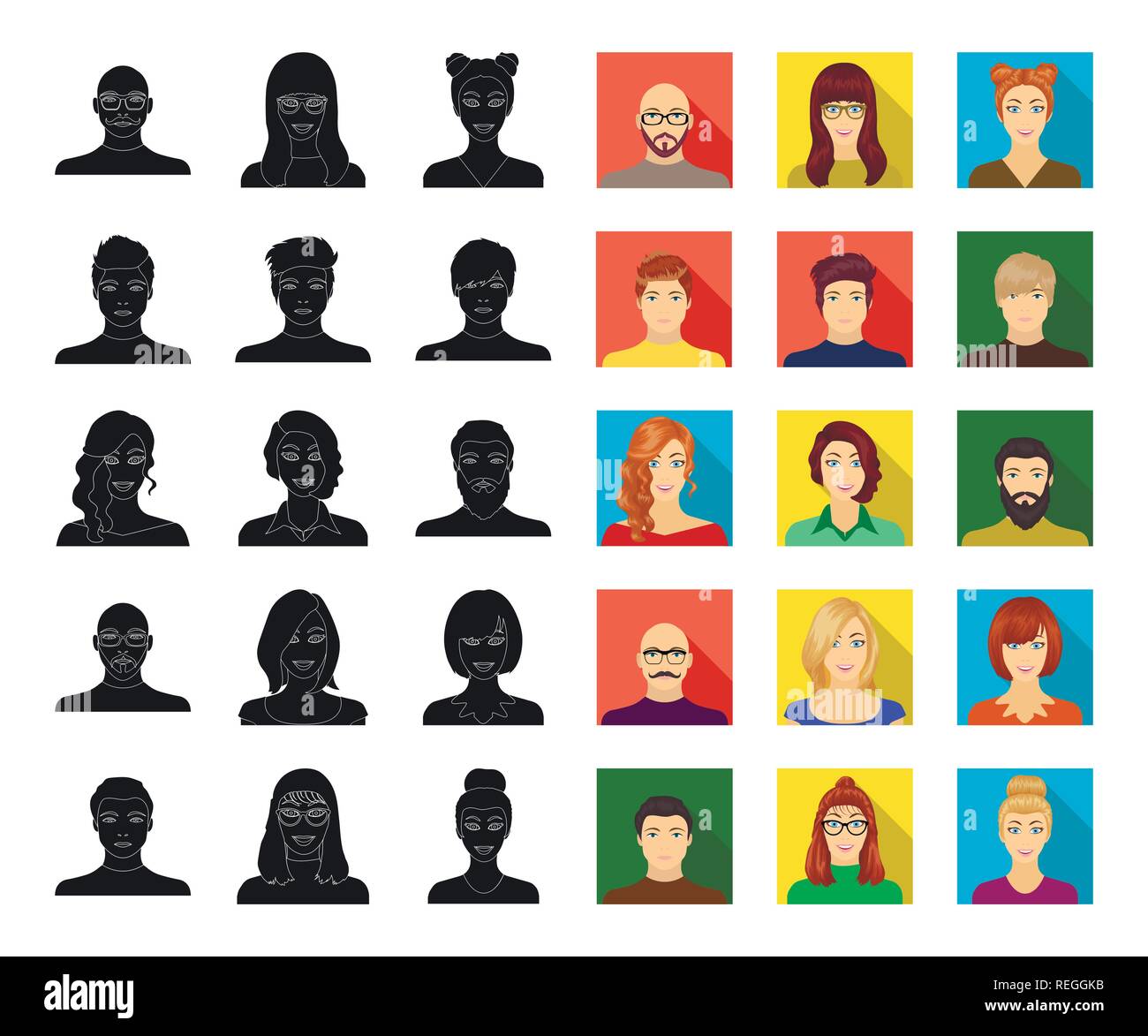appearance,avatar,bald,beard,black,flat,blonde,boy,brunette,bust ...
