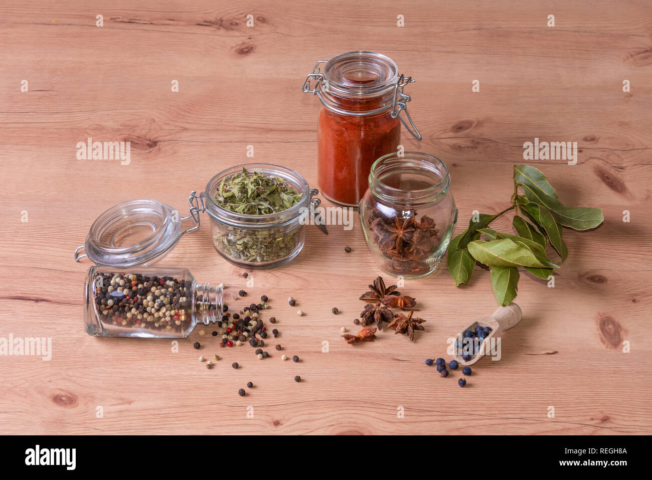 Dry spices in jar concept zero waste Stock Photo - Alamy