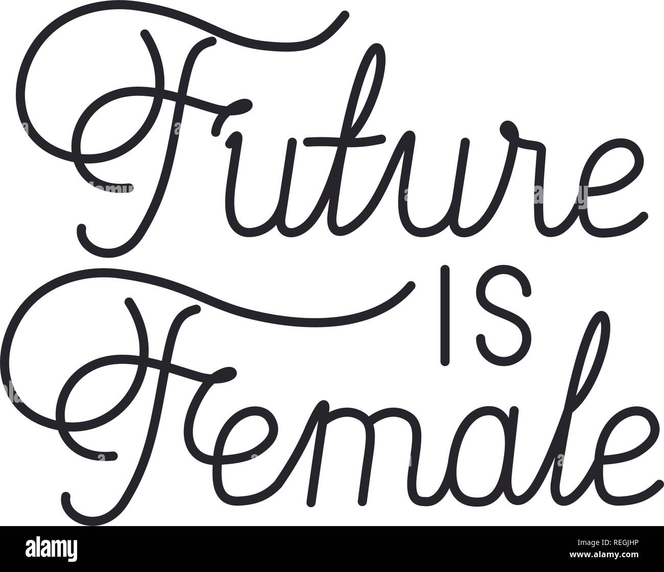 future is female label isolated icon Stock Vector Image & Art - Alamy