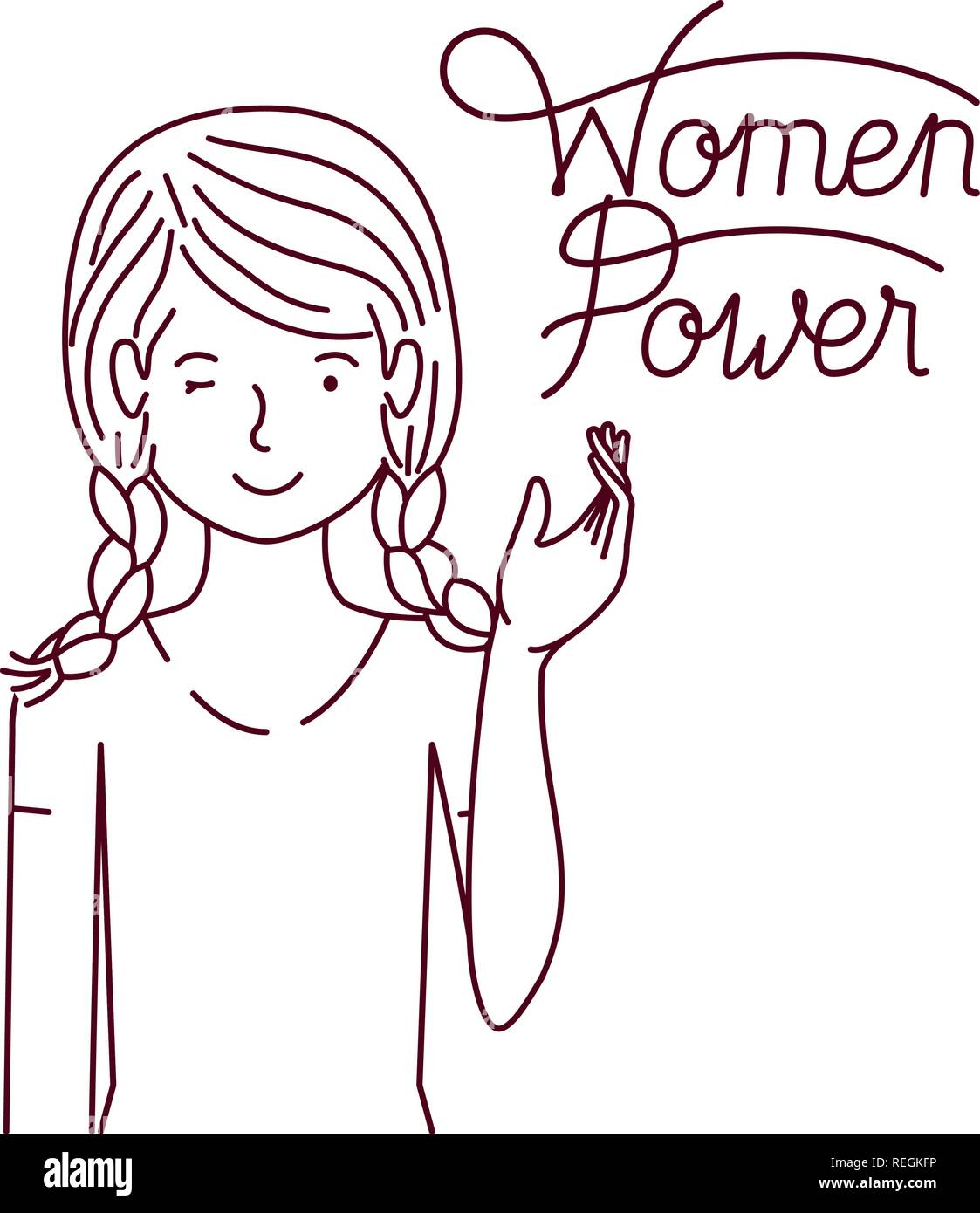 Woman label women power hi-res stock photography and images - Alamy