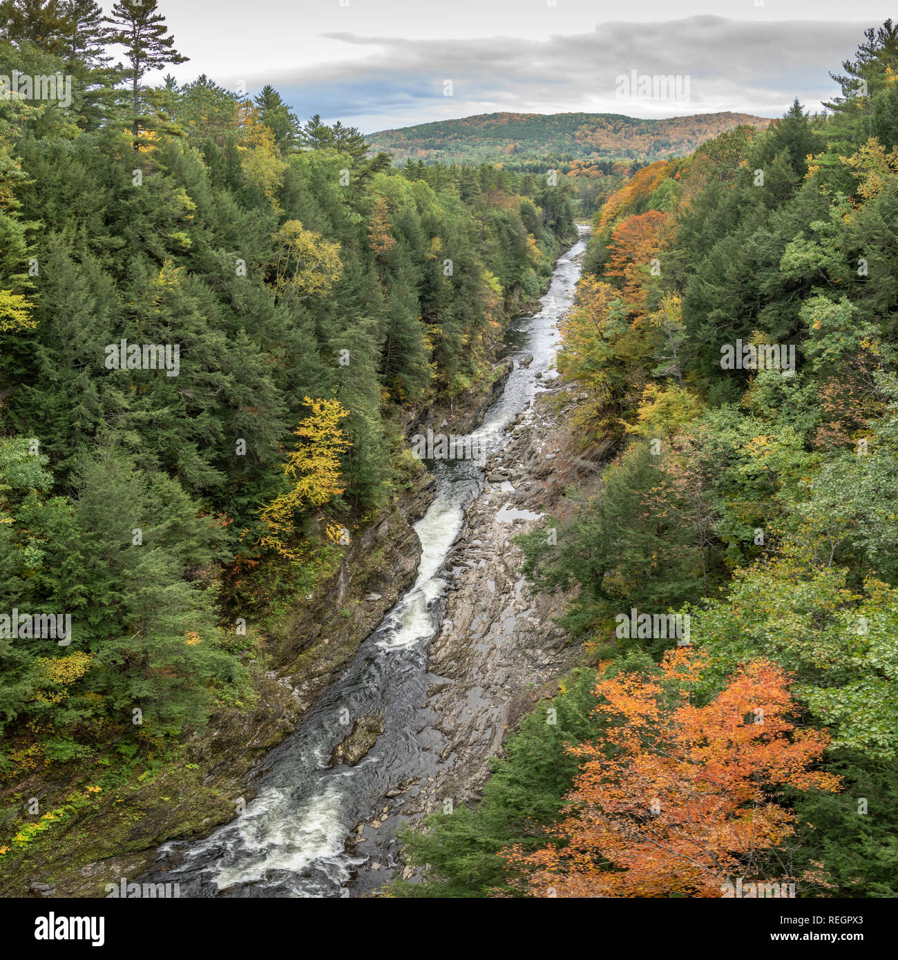 Above Quechee River at Quechee near Woodstock, Vermont Stock