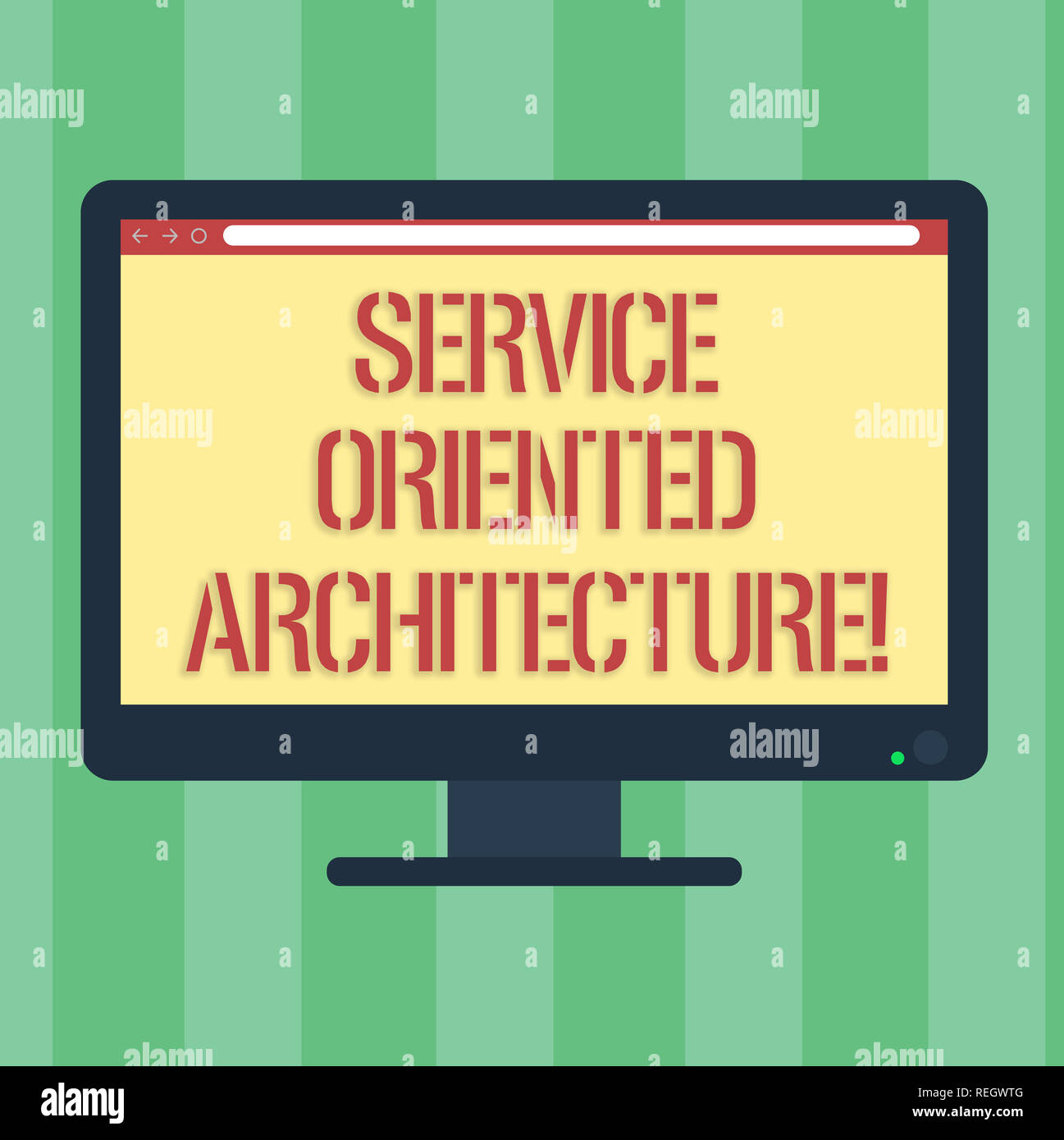 Handwriting text Service Oriented Architecture. Concept meaning Central
