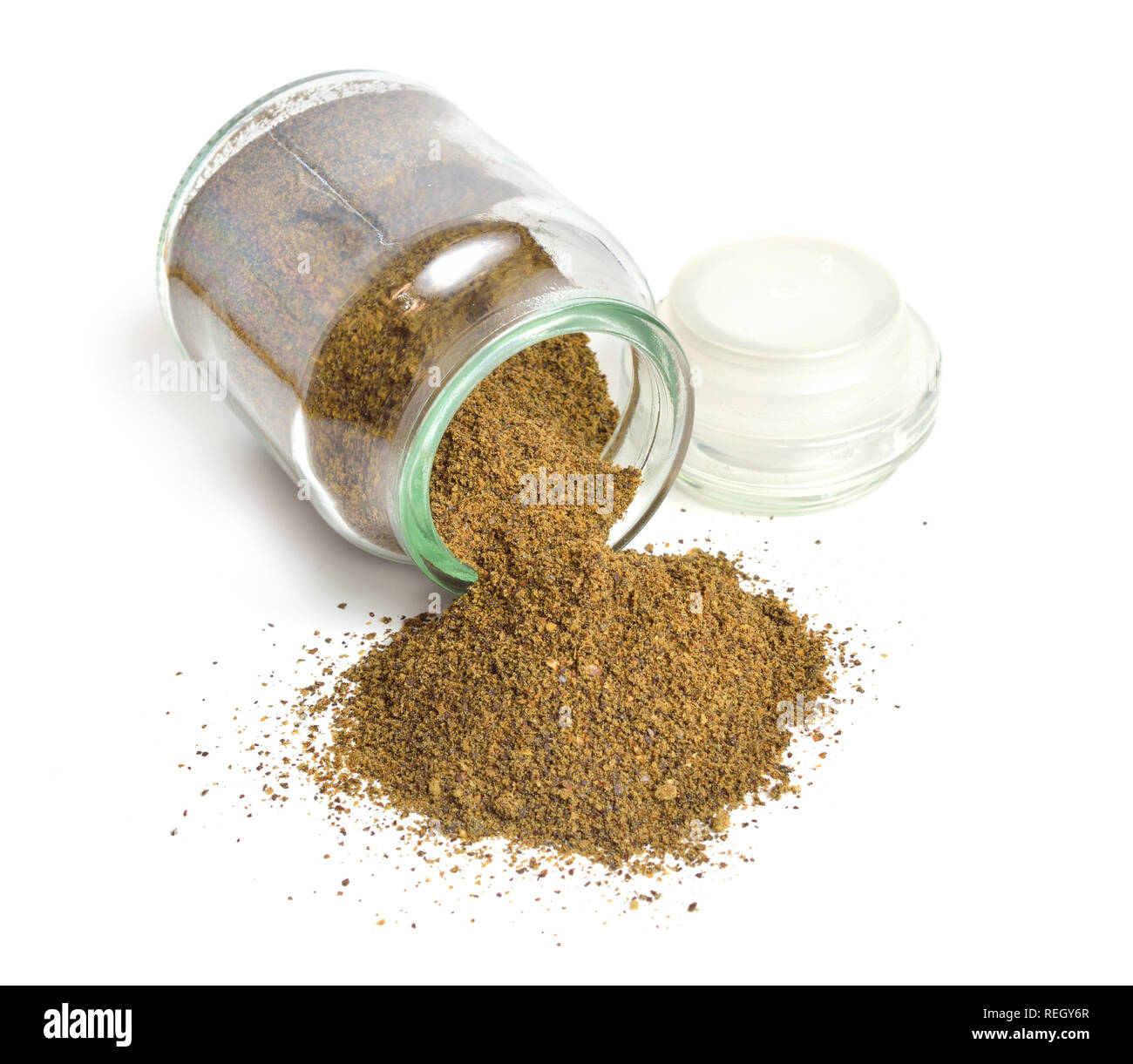 Hemp seed meal. Isolated on white background Stock Photo Alamy