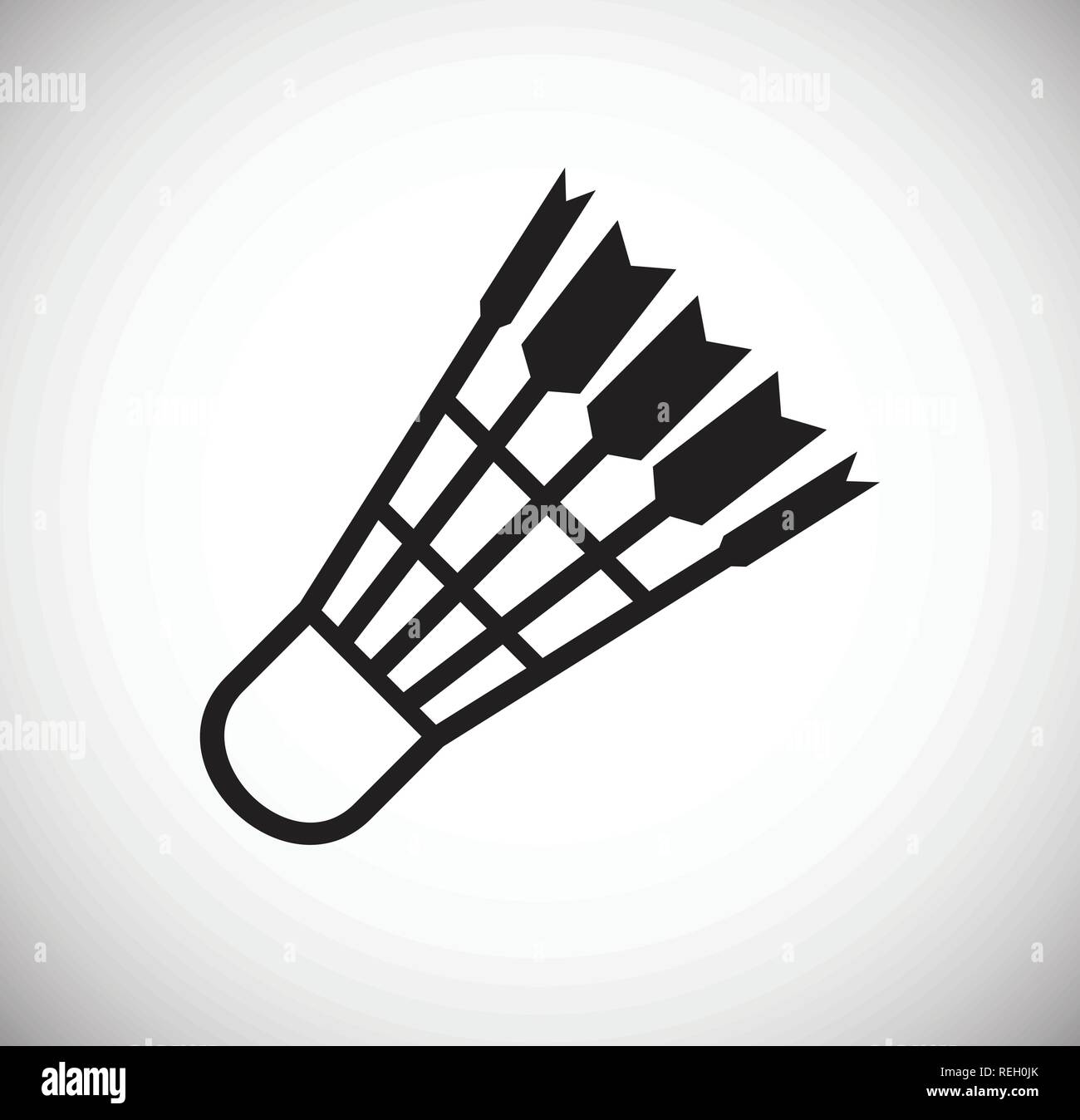 Shuttlecock icon on white background for graphic and web design, Modern ...
