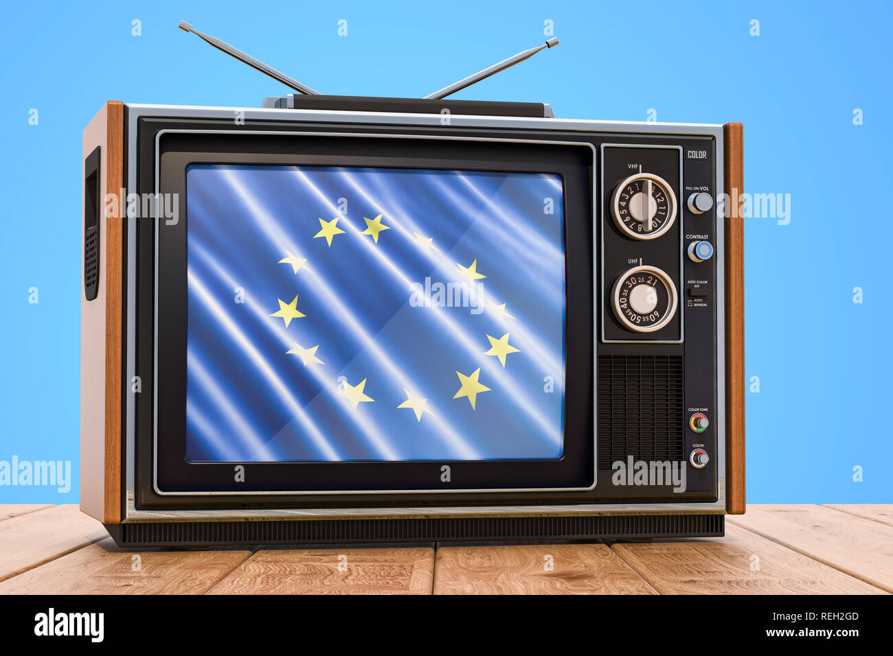 European Television concept, 3D rendering Stock Photo Alamy