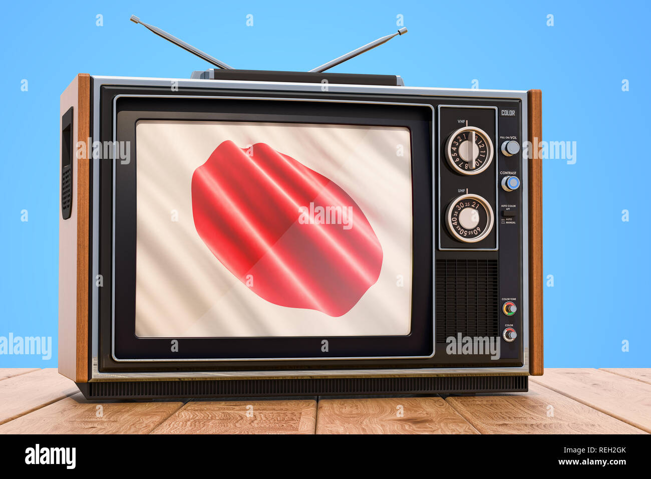 Japanese Television concept, 3D rendering Stock Photo