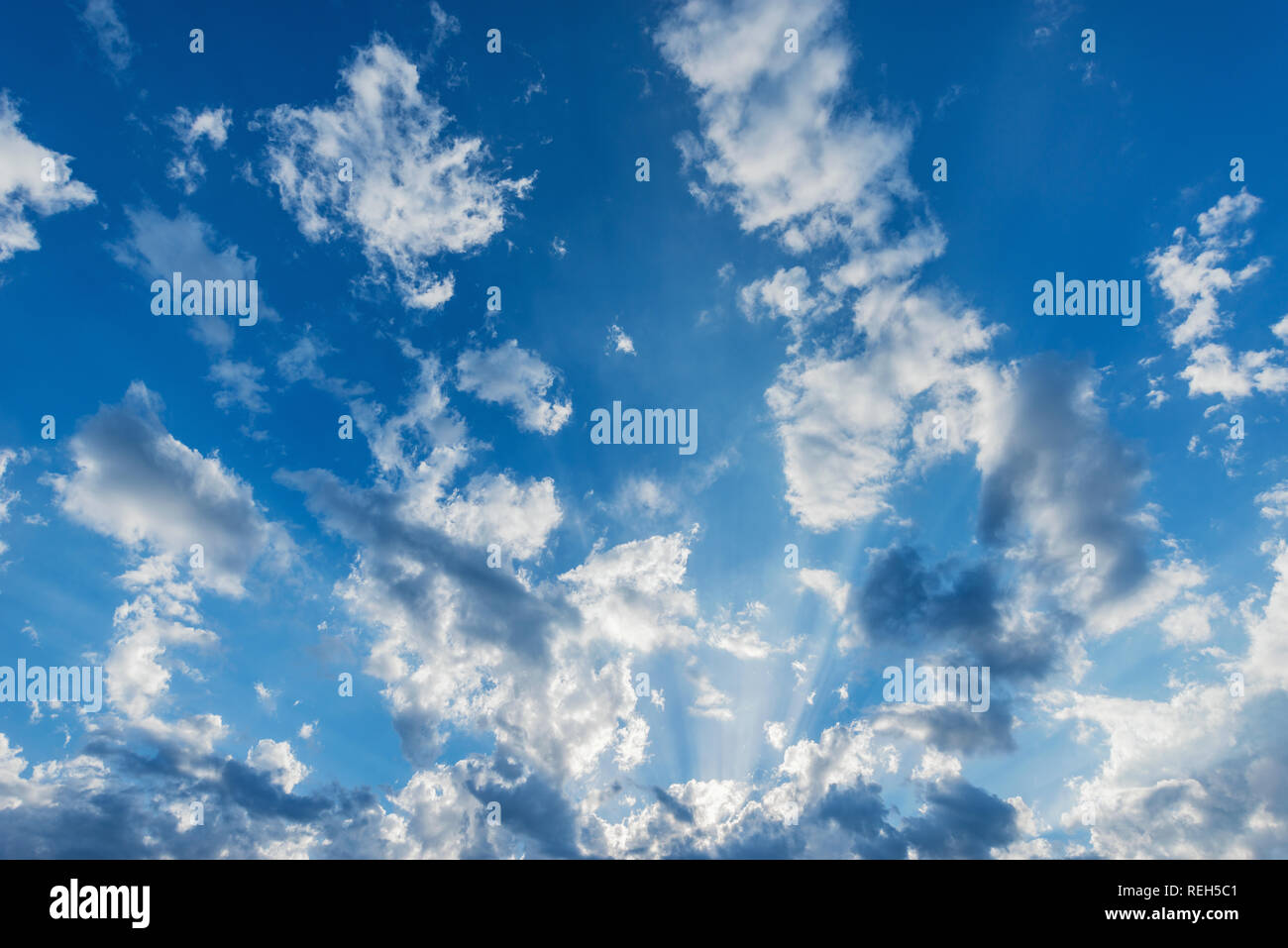 Amazing cloudscape on the sky at sunset time after rain Stock Photo - Alamy