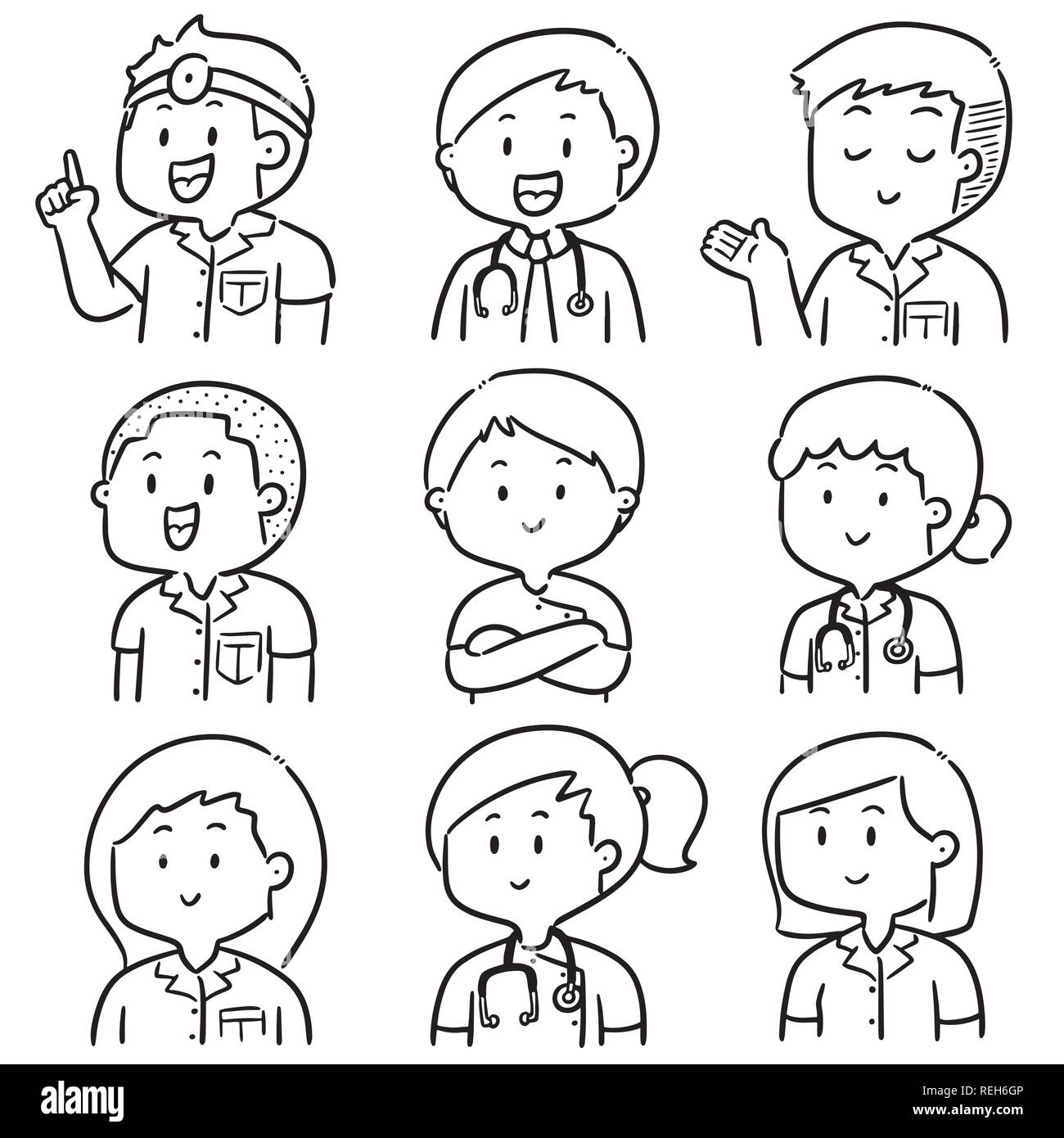 vector set of medical staff Stock Vector Image & Art Alamy