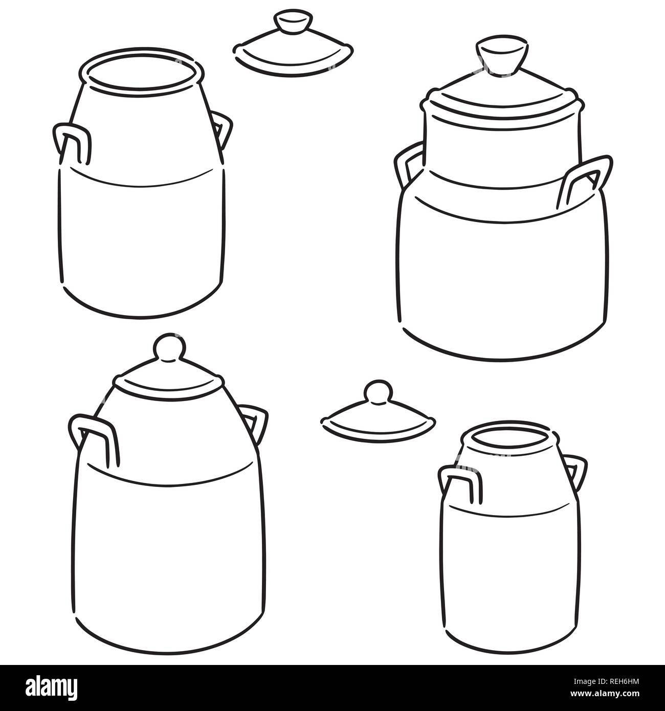 vector set of milk can Stock Vector Image & Art Alamy