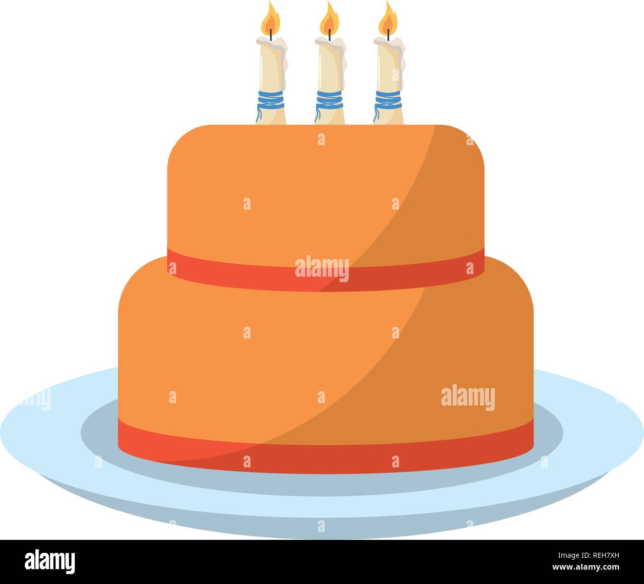 Birthday cake with candles Stock Vector Image & Art - Alamy