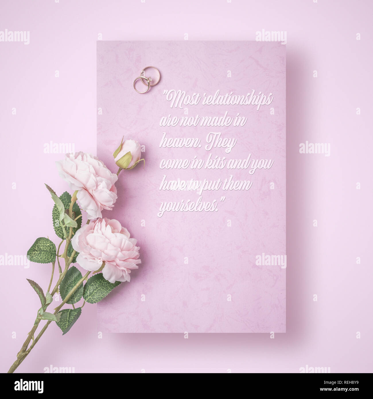 A romantic letter with the words 