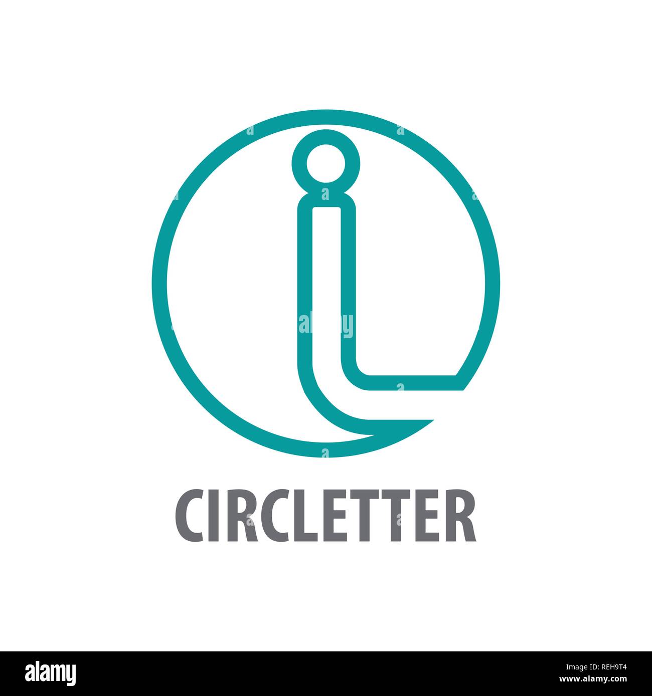 Circle initial letter IL or I logo concept design. Symbol graphic template element vector Stock Vector