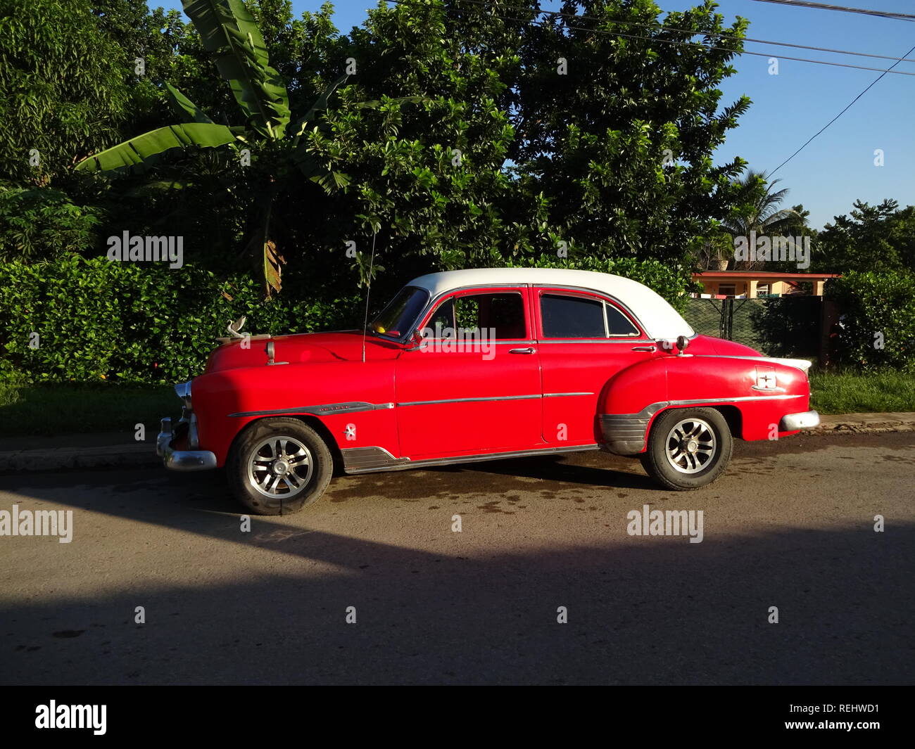Old Car in Cuba Stock Photo