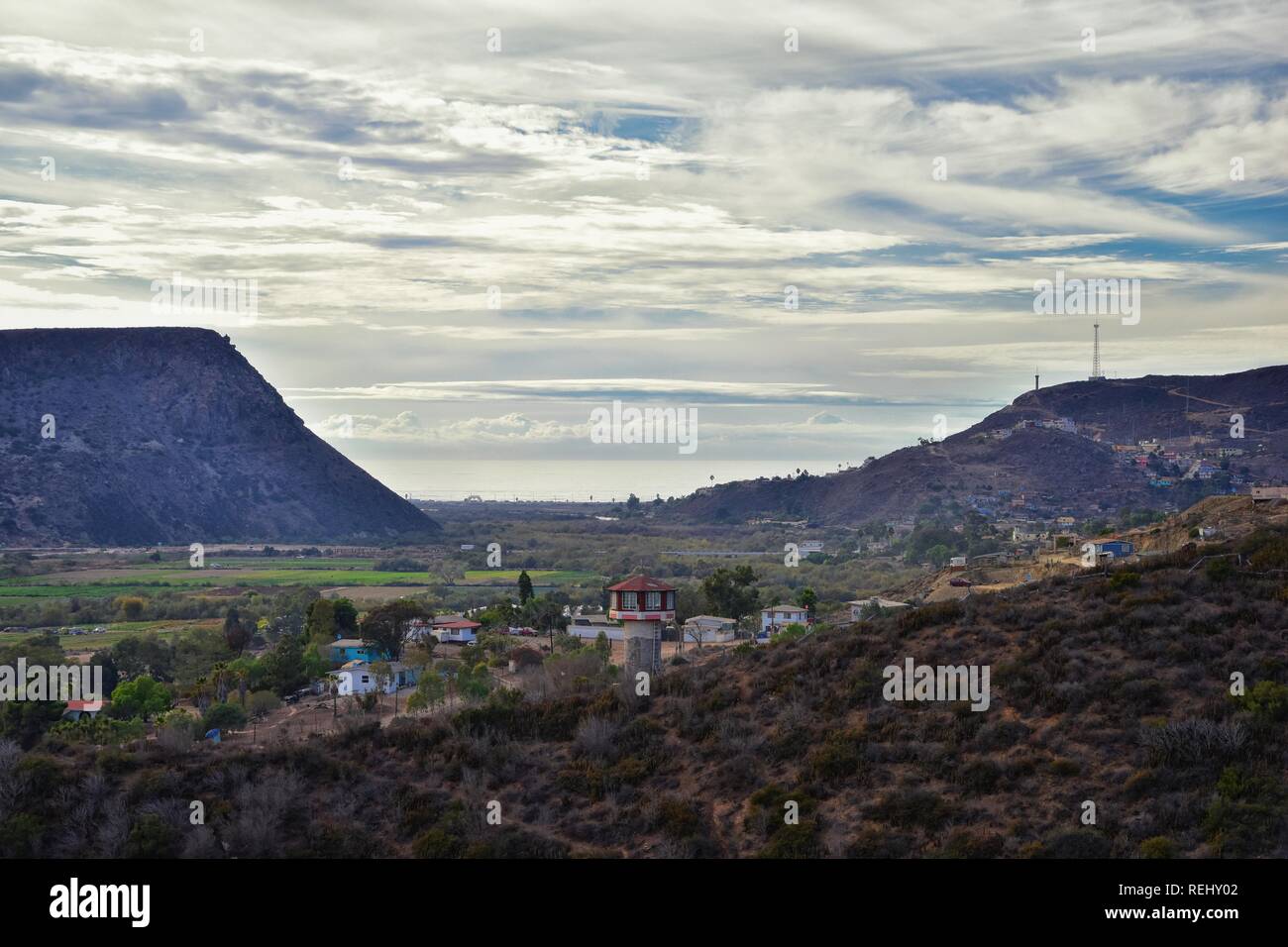 La Mision Valley landscapes and Beach in Mexico on the West Coast a