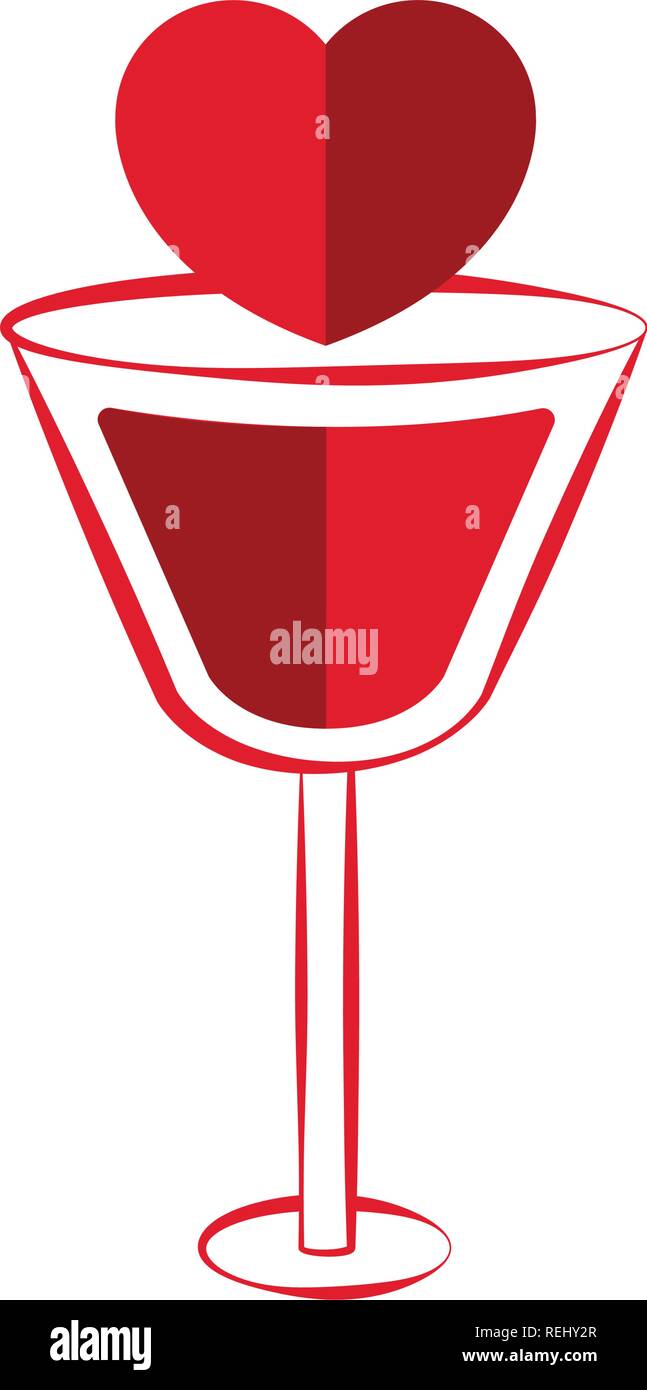 Wine glass with a heart Stock Vector Image & Art - Alamy