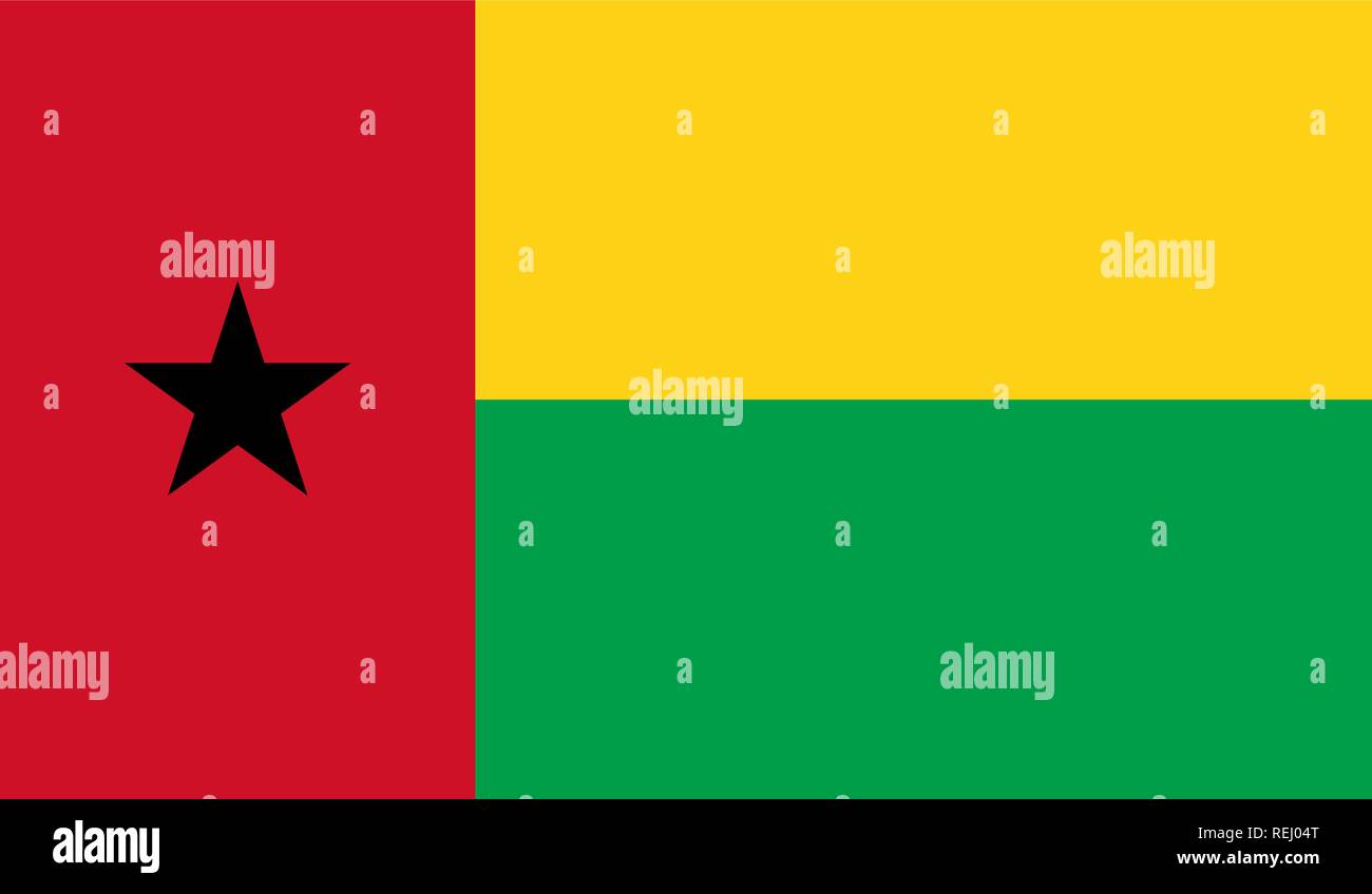Guinea-Bissau Flag Stock Vector