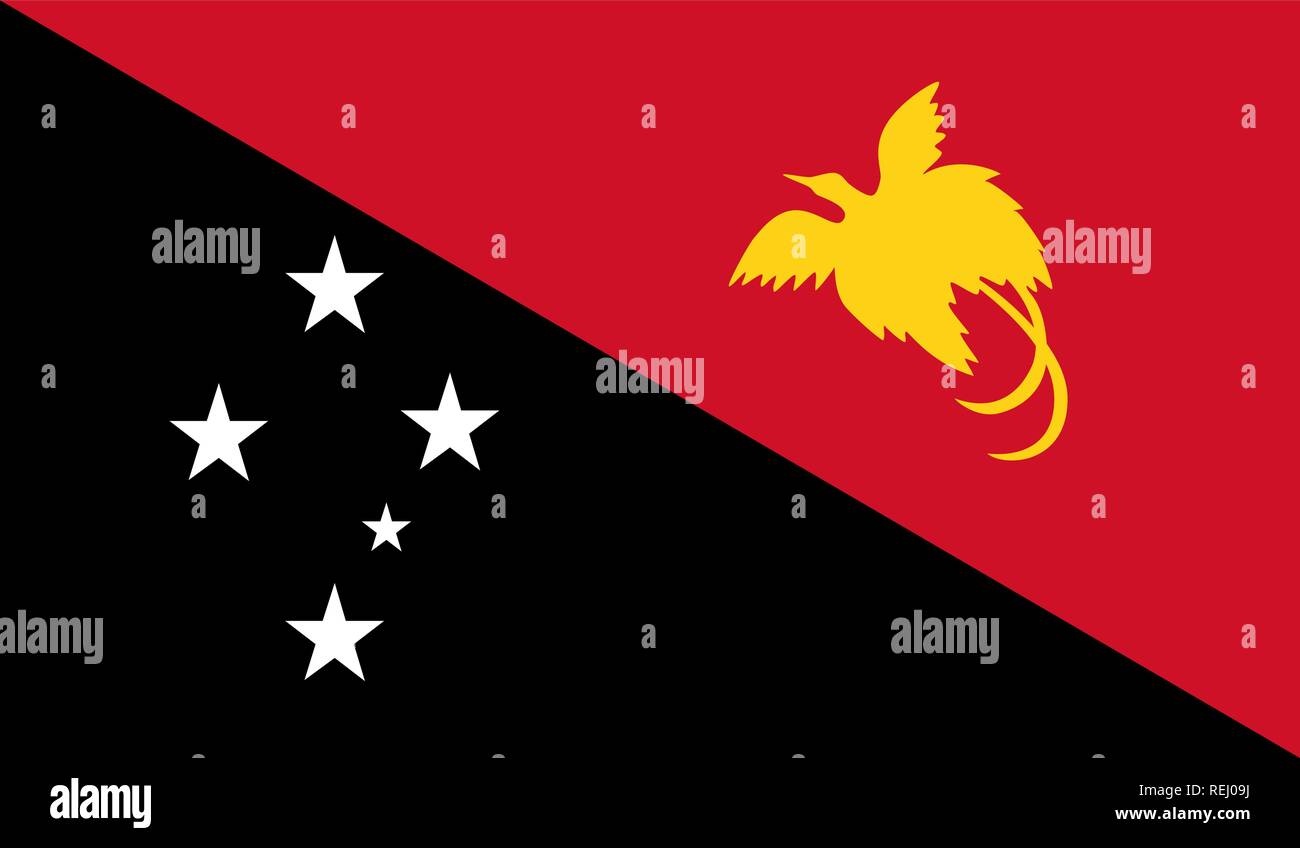 Papua New Guinea Flag Stock Vector