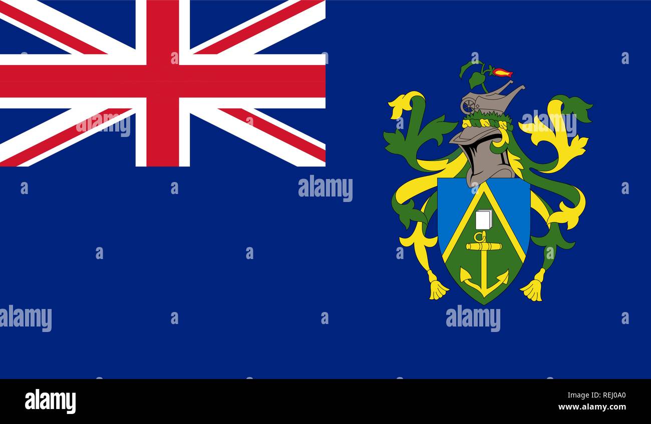 Pitcairn Islands Flag Stock Vector