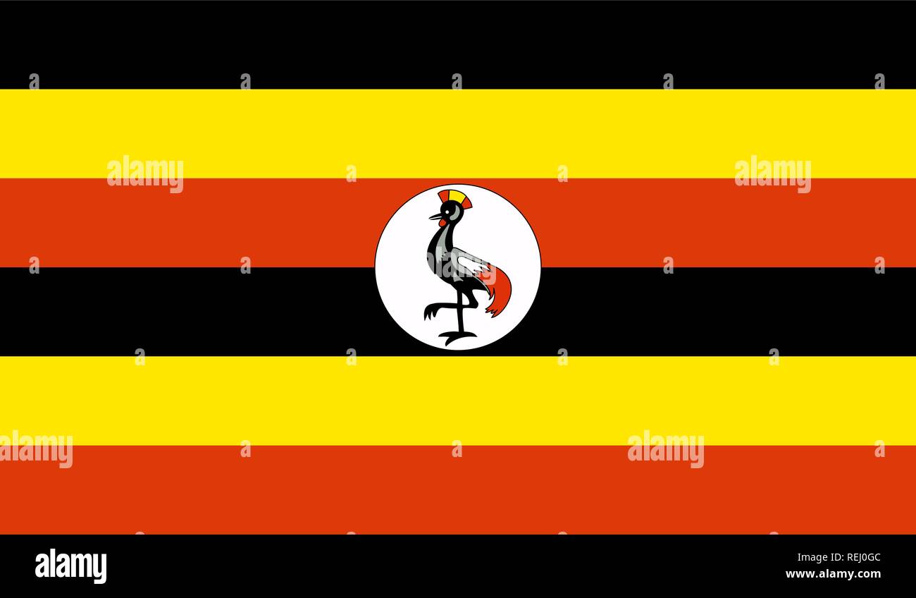 Uganda Flag Stock Vector