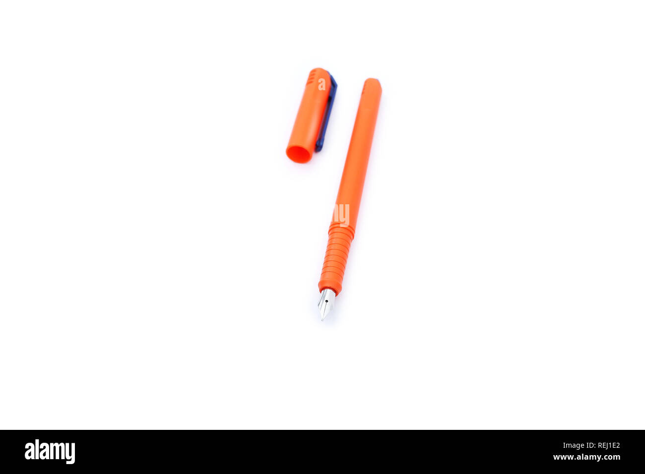 Fountain writing pen. Isolated on the white background Stock Photo - Alamy