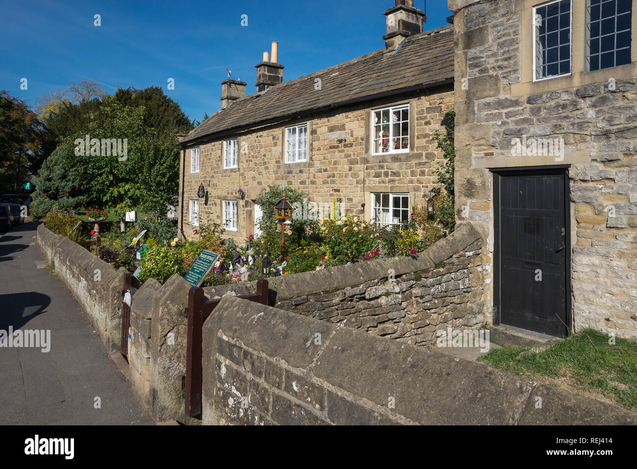 The Plague Cottages In The Historic Village Of Eyam Derbyshire