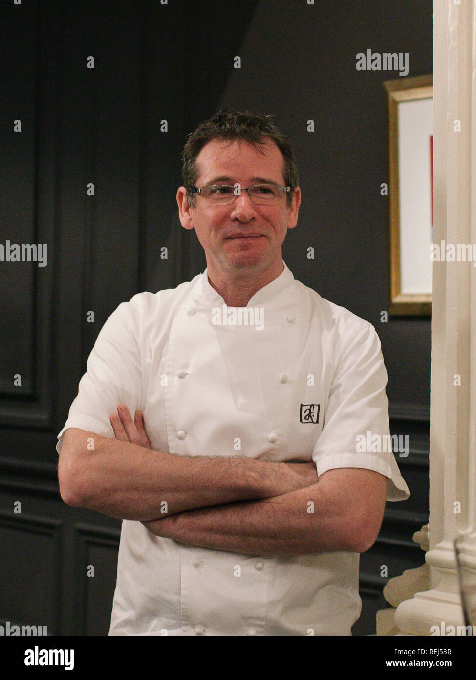 Andrew Fairlie, a 2 Michelin Star chef at his restaurant in Gleneagles Stock Photo Alamy