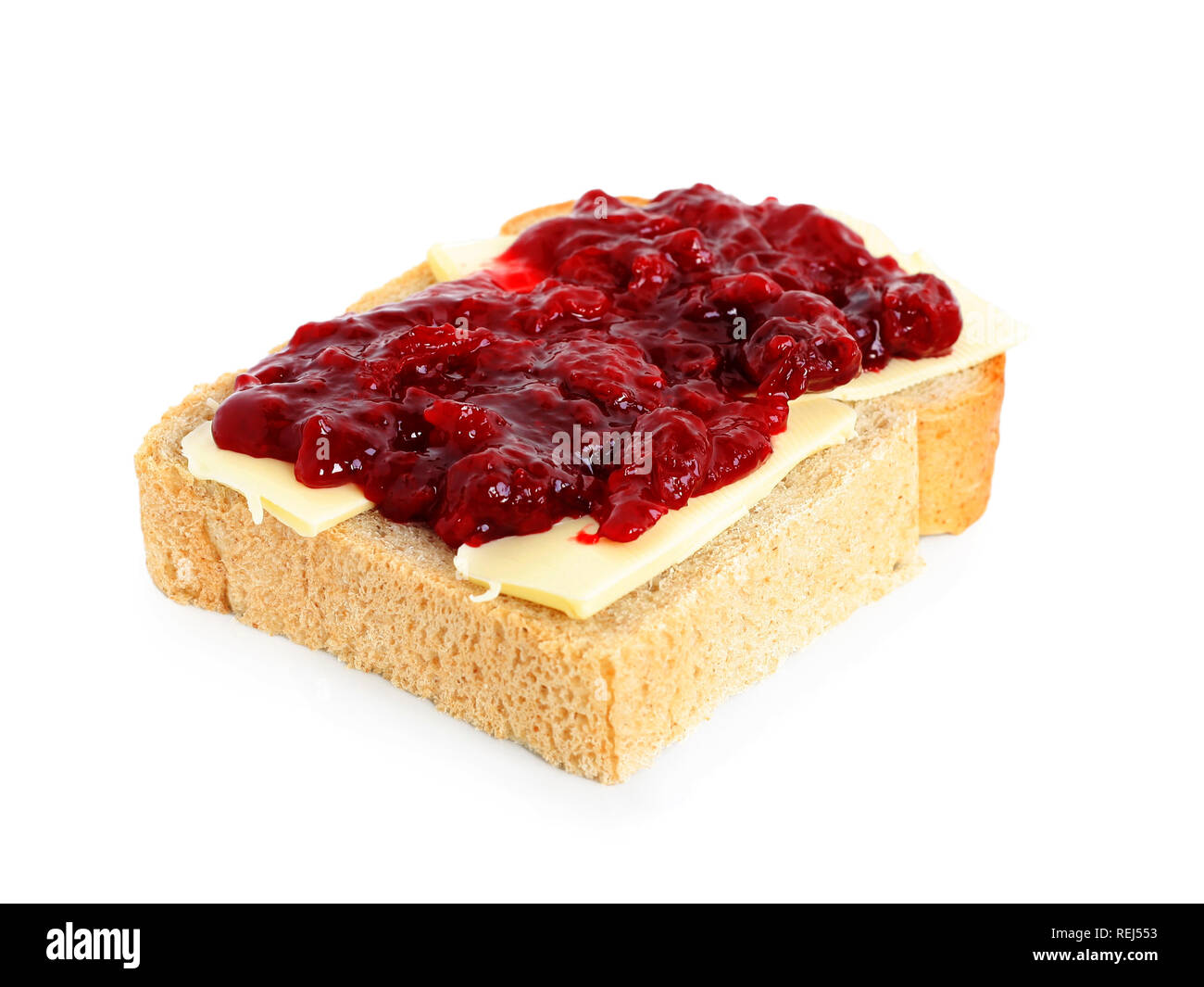 Slice Of Bread With Butter And Cherry Jam Stock Photo Alamy Slice Of Bread With Butter And Cherry Jam Stock Photo Alamy