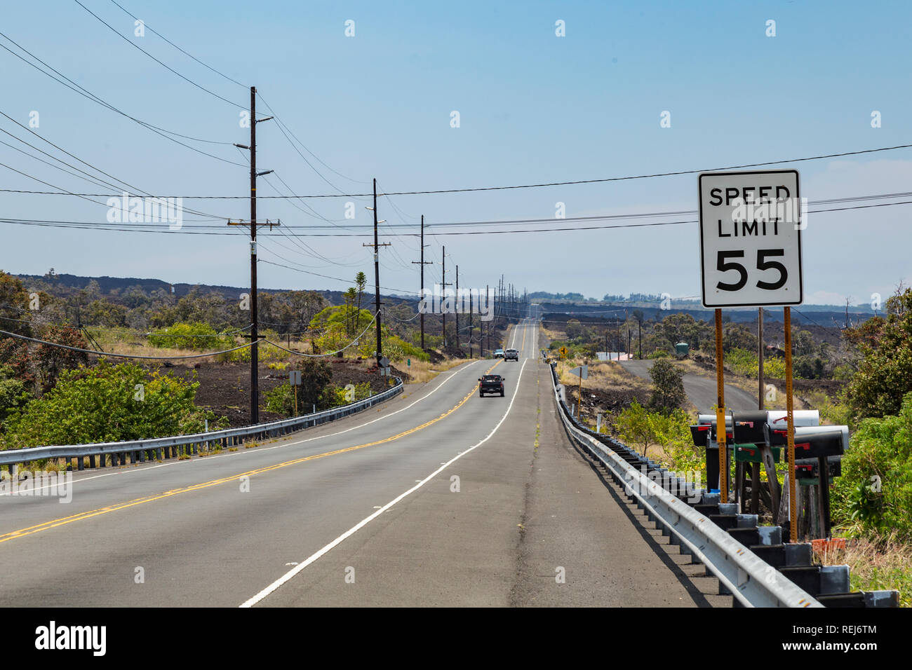 Highway 11/Hawaii Belt Road/Mamalahoa Highway on the Big Island of
