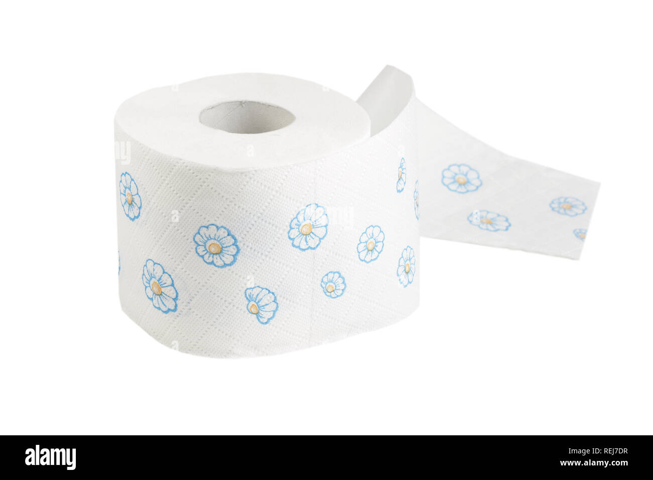 Roll of toilet paper, isolated on white Stock Photo Alamy