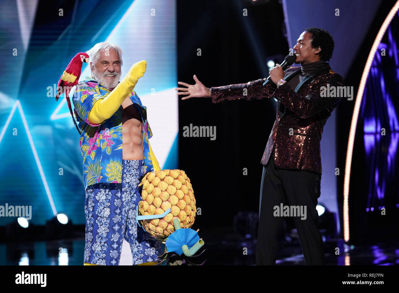 Tommy Chong, Nick Cannon, "The Masked Singer" Season 1 (2019) Credit: Fox  Broadcasting Co. / The Hollywood Archive Stock Photo - Alamy