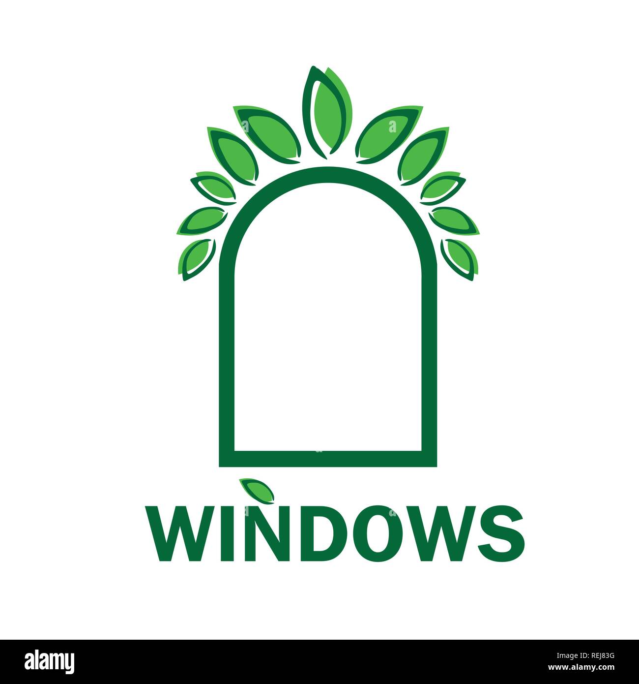 Vector logo on the theme of Windows, doors Stock Vector
