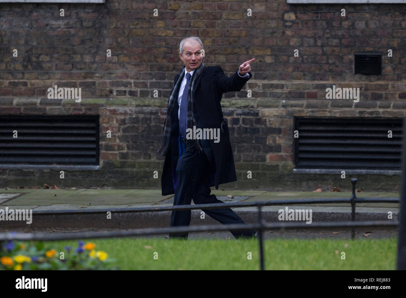 David Lidington, Chancellor of the Duchy of Lancaster, Minister for the Cabinet Office arriving at No.10 Downing Street, Whitehall, London, UK Stock Photo