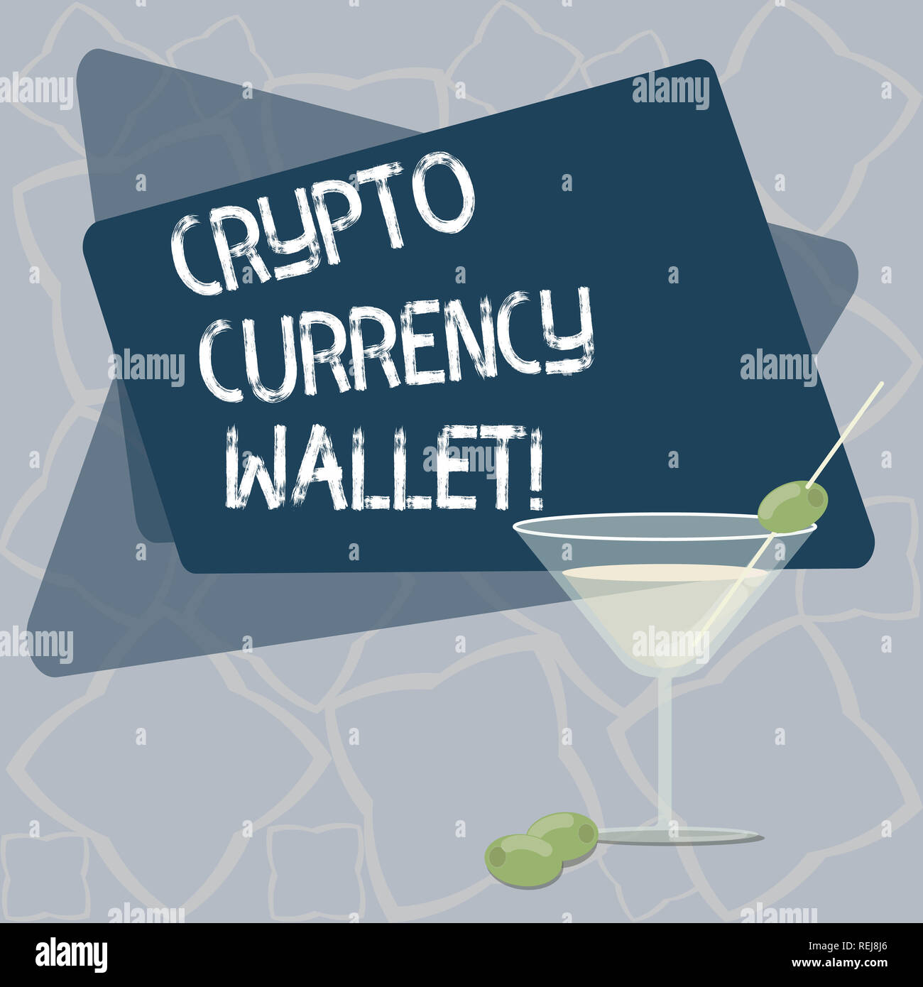 Writing note showing Crypto Currency Wallet. Business photo showcasing  Digital wallet that allows users to analysisage bitcoin Filled Cocktail  Wine Gl Stock Photo - Alamy