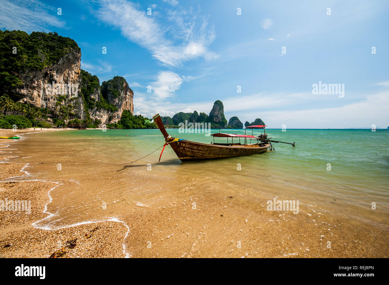 Tonsai Bay Beach, Krabi Province, Thailand Stock Photo
