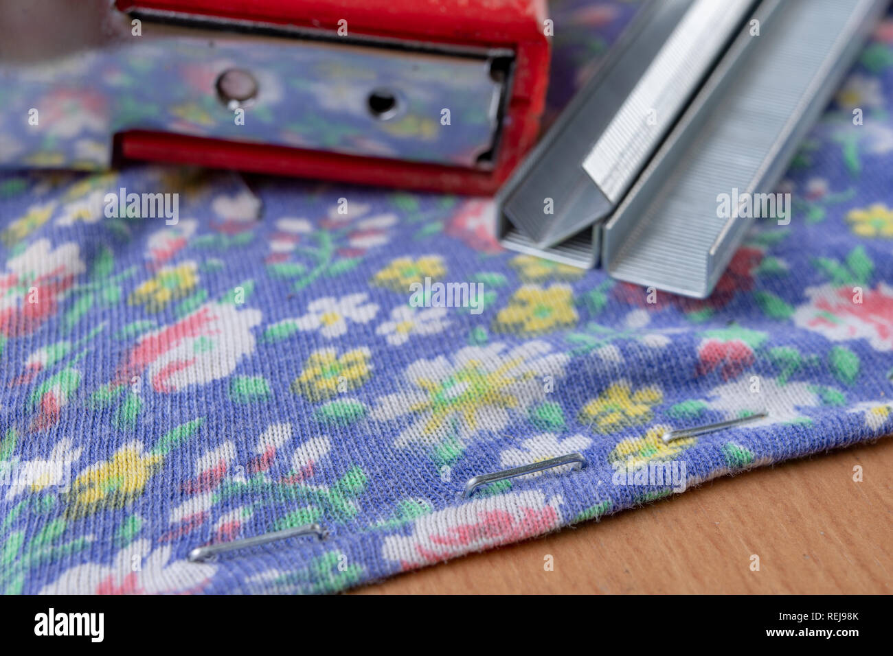 Tacker and Staples used to upholster furniture. Accessories for