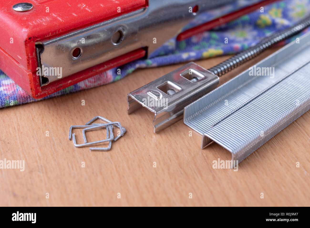 Tacker and Staples used to upholster furniture. Accessories for