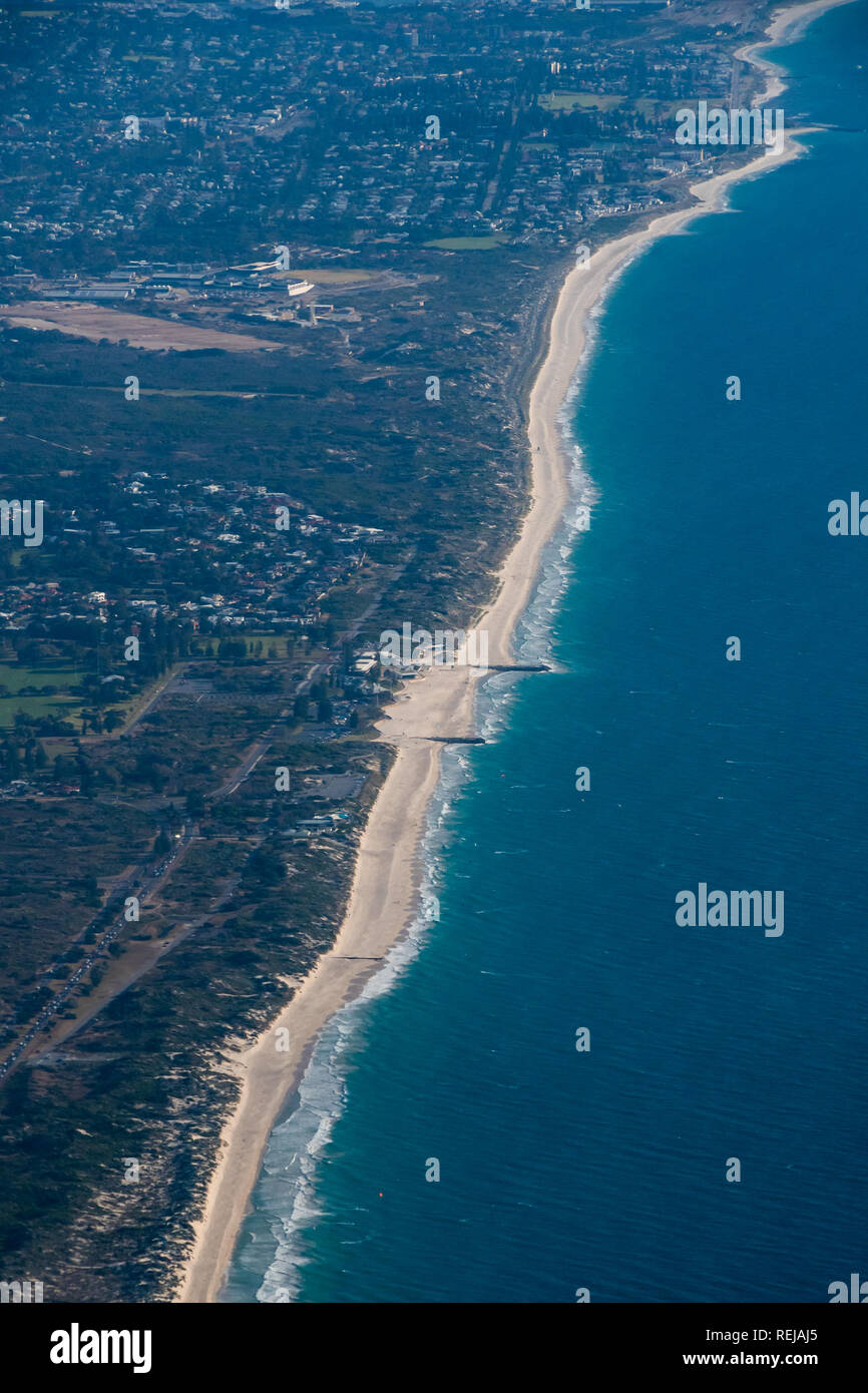 Coast line in West Australia next to Perth at the Indian Ocean Stock Photo