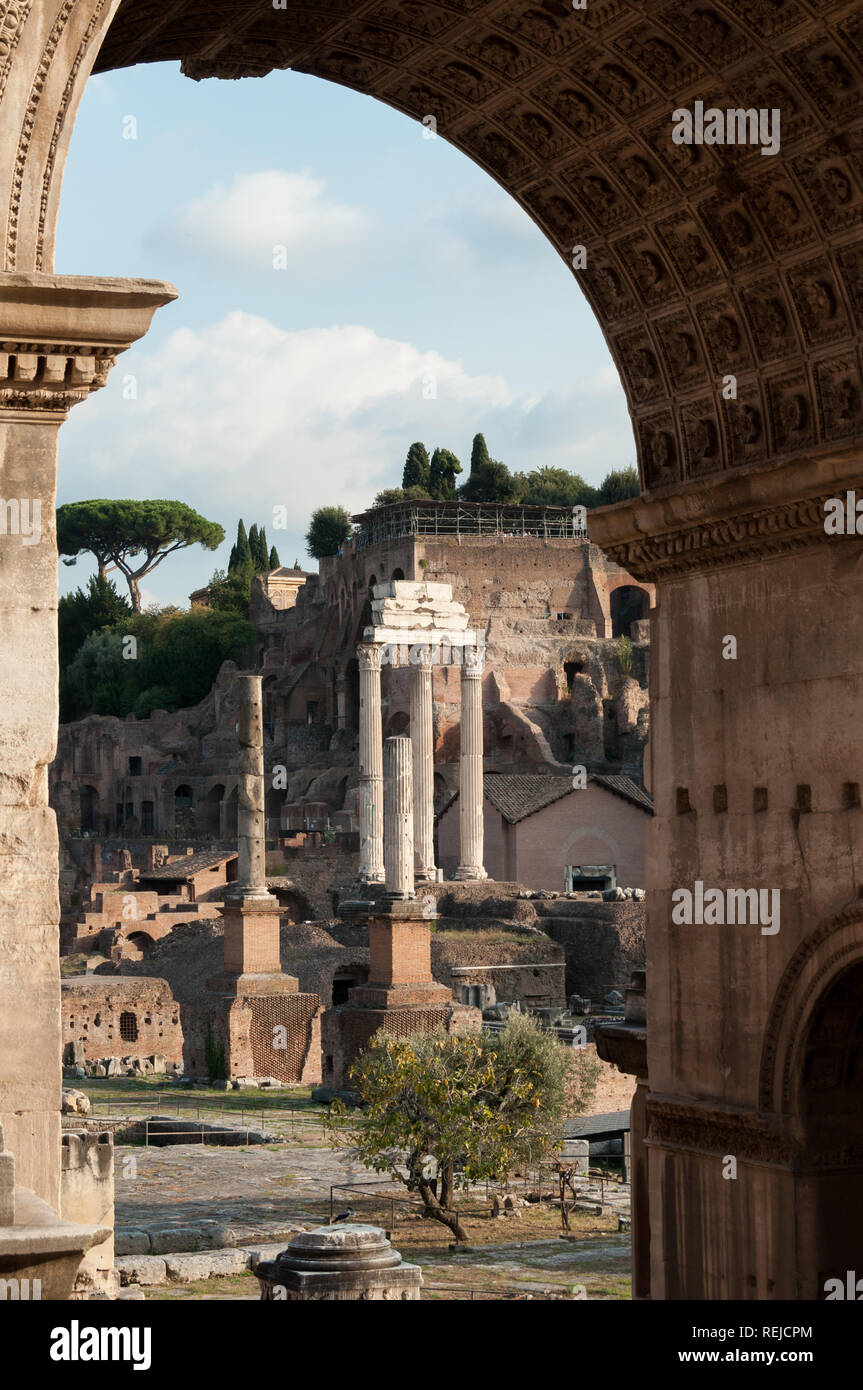 The Roman Forum detail, Rome, Italy Stock Photo