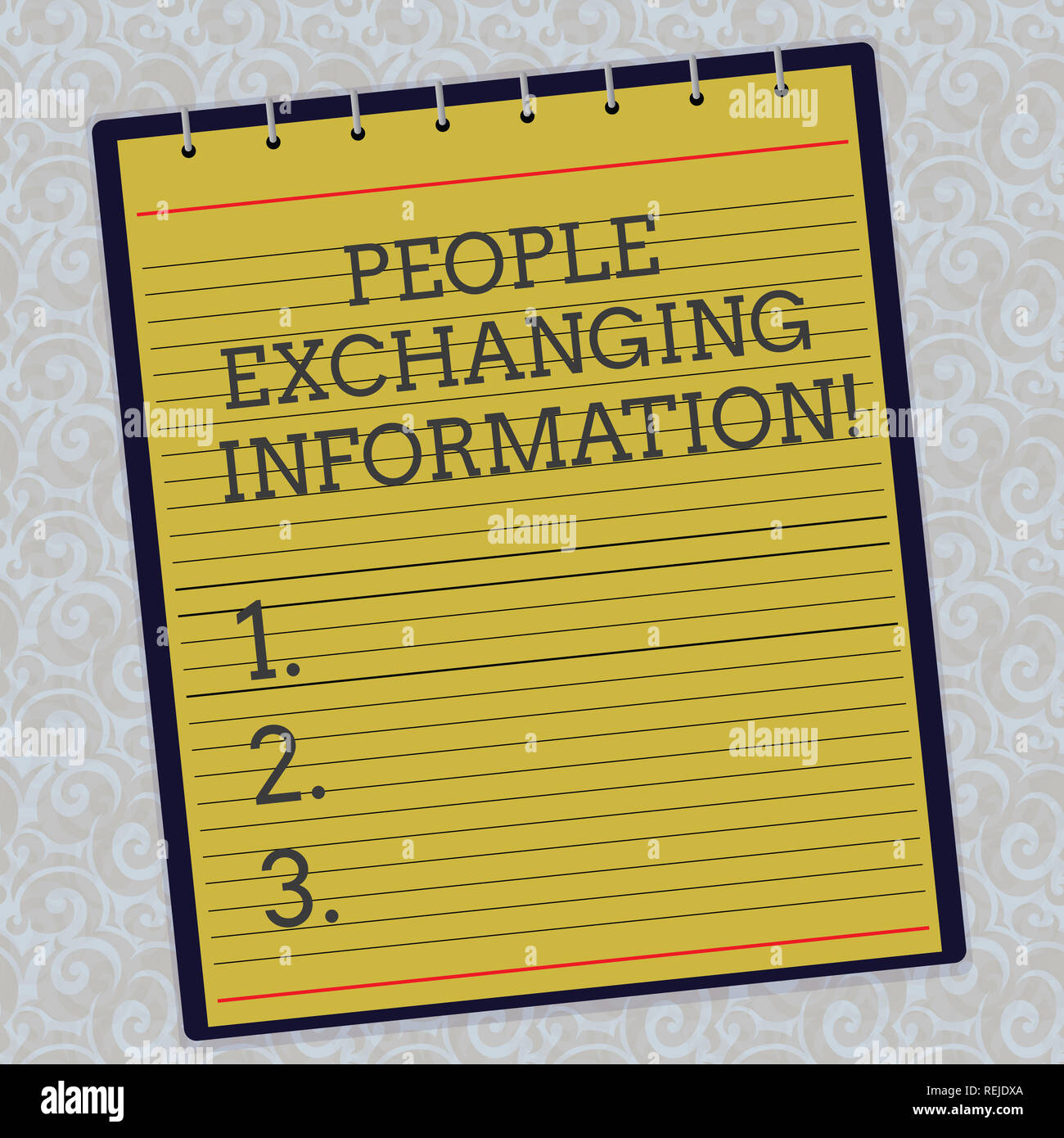 Handwriting text People Exchanging Information. Concept meaning passing information from one to