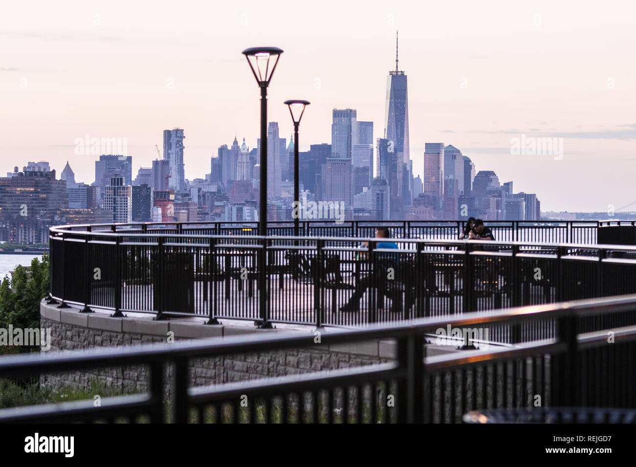 Boulevard East New York City Skyline View Stock Photo Alamy