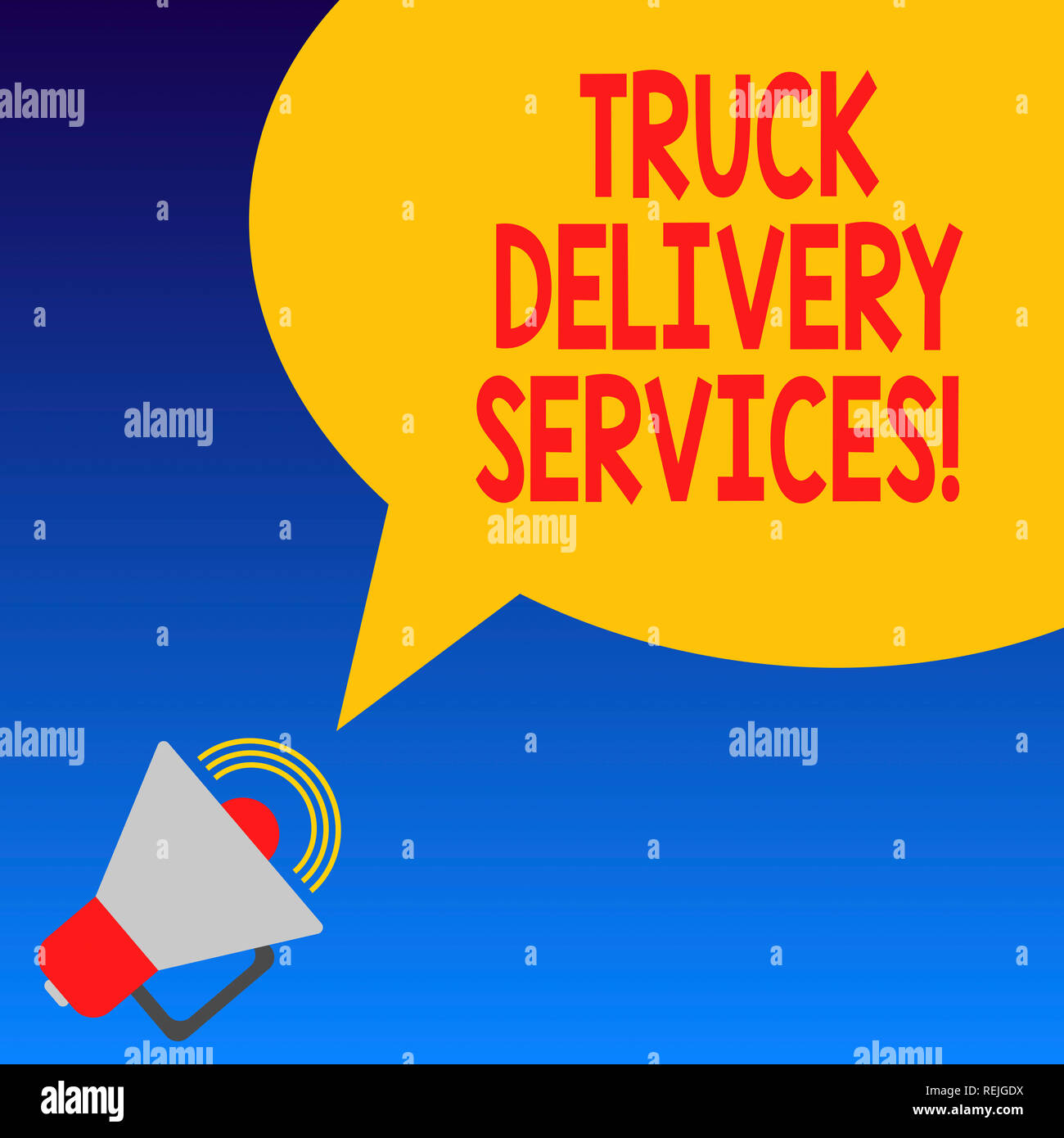 Handwriting text Truck Delivery Services. Concept meaning a van