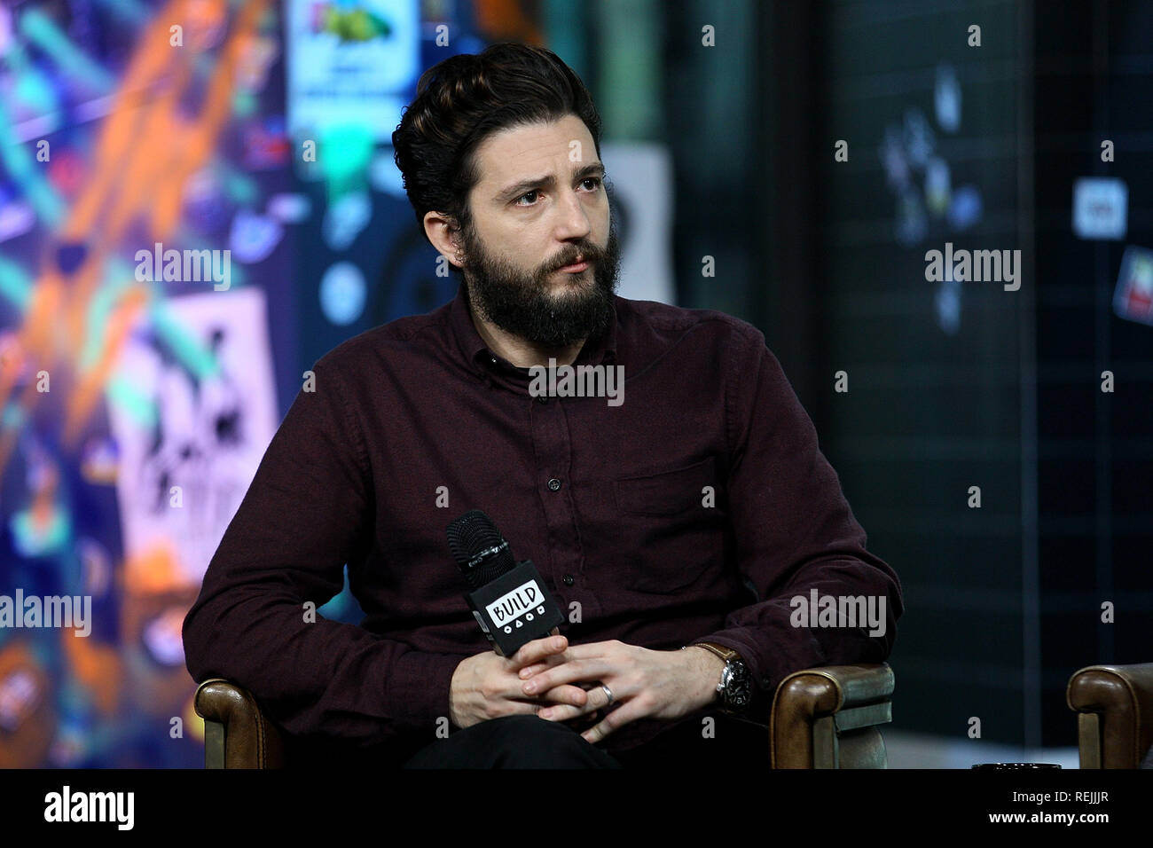 NEW YORK, NY - OCTOBER 24:  John Magaro at the Build Series at Build Studio on October 24, 2018 in New York City. (Photo by Steve Mack/S.D. Mack Pictures) Stock Photo