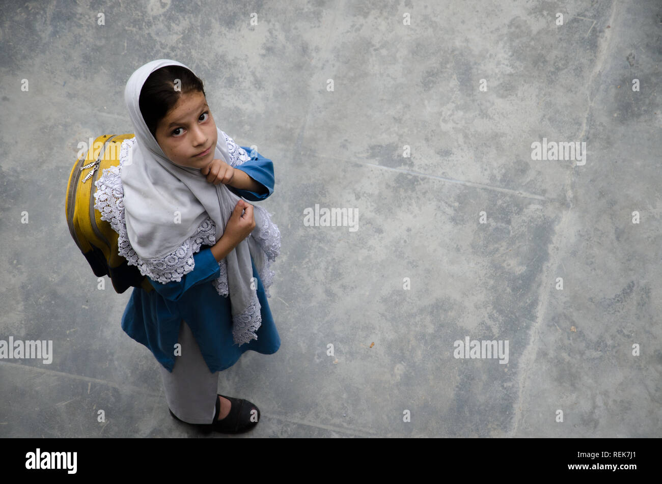 A school girl in KPK Pakistan Stock Photo
