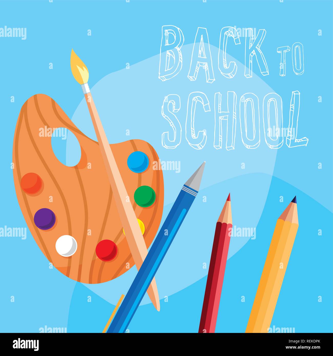 back to school set items vector illustration design Stock Vector Image ...
