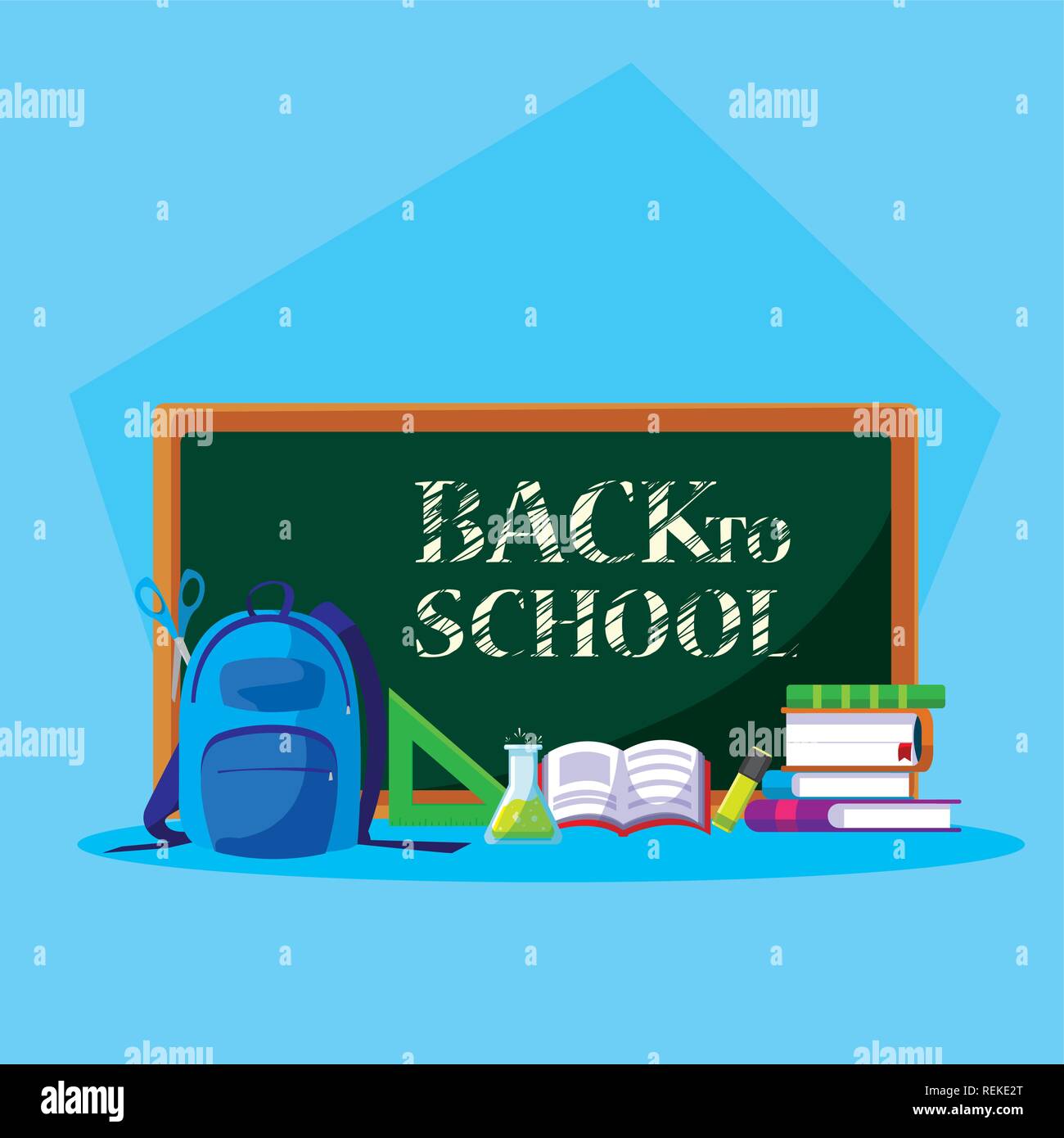 back to school set items vector illustration design Stock Vector Image ...