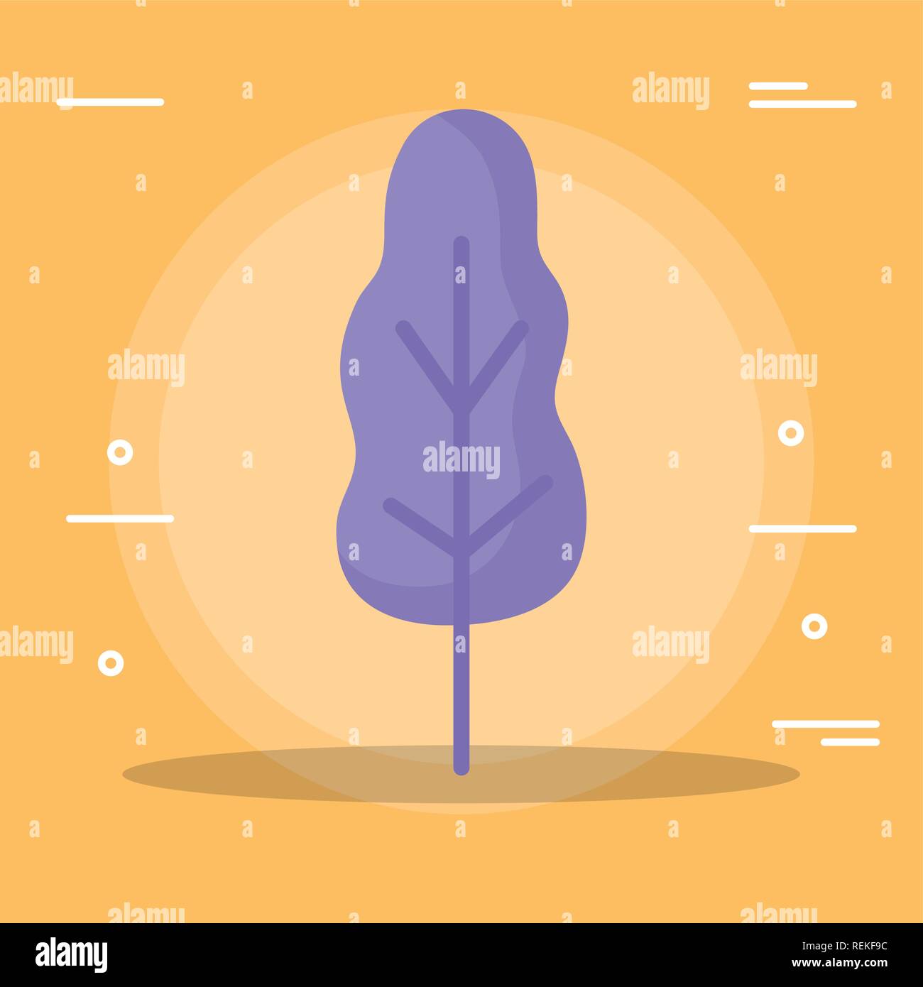 Abstract tree icon Over yellow background, vector illustration Stock ...