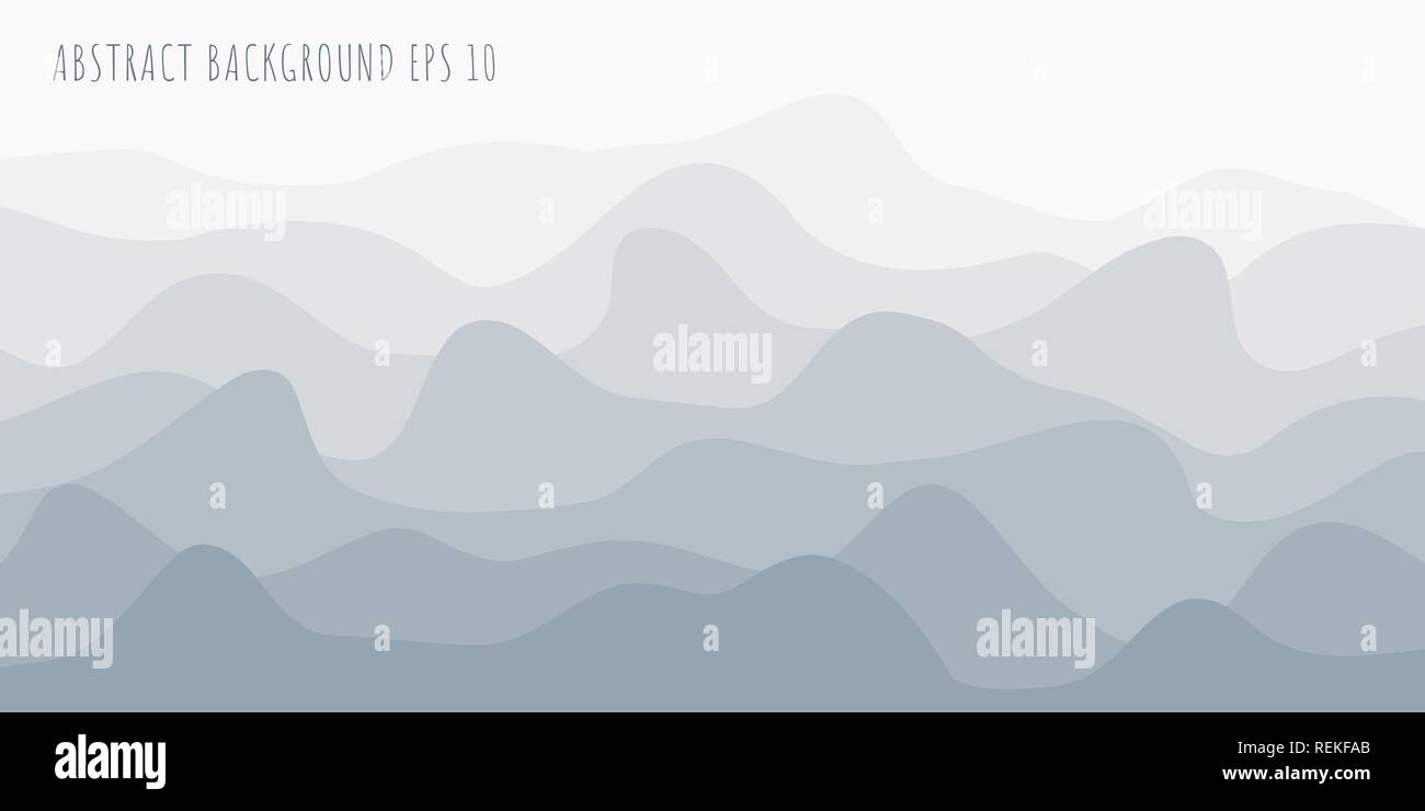 Abstract smooth lines wave or wavy white and gray background. Vector ...