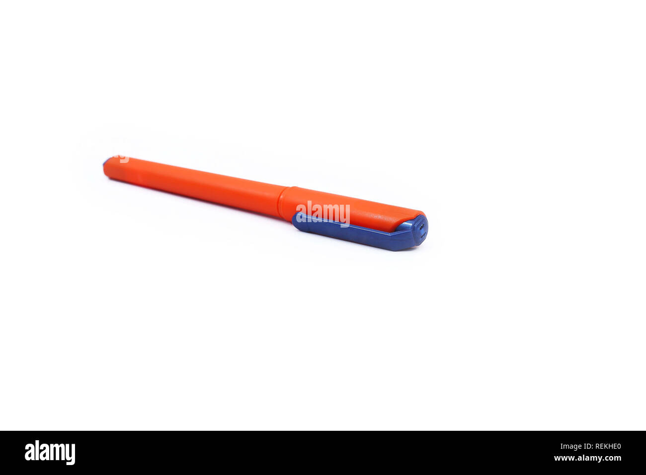 Portrait of closed fountain pen. Isolated on the white background Stock ...