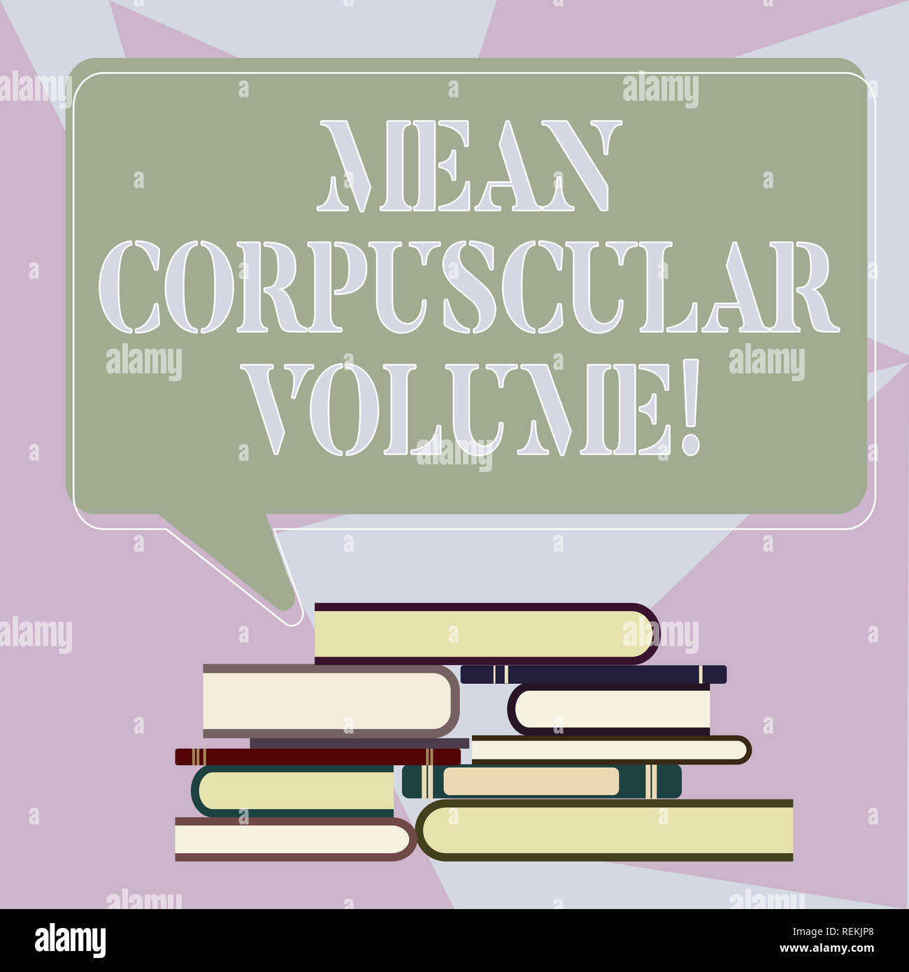 Writing note showing Mean Corpuscular Volume. Business photo showcasing